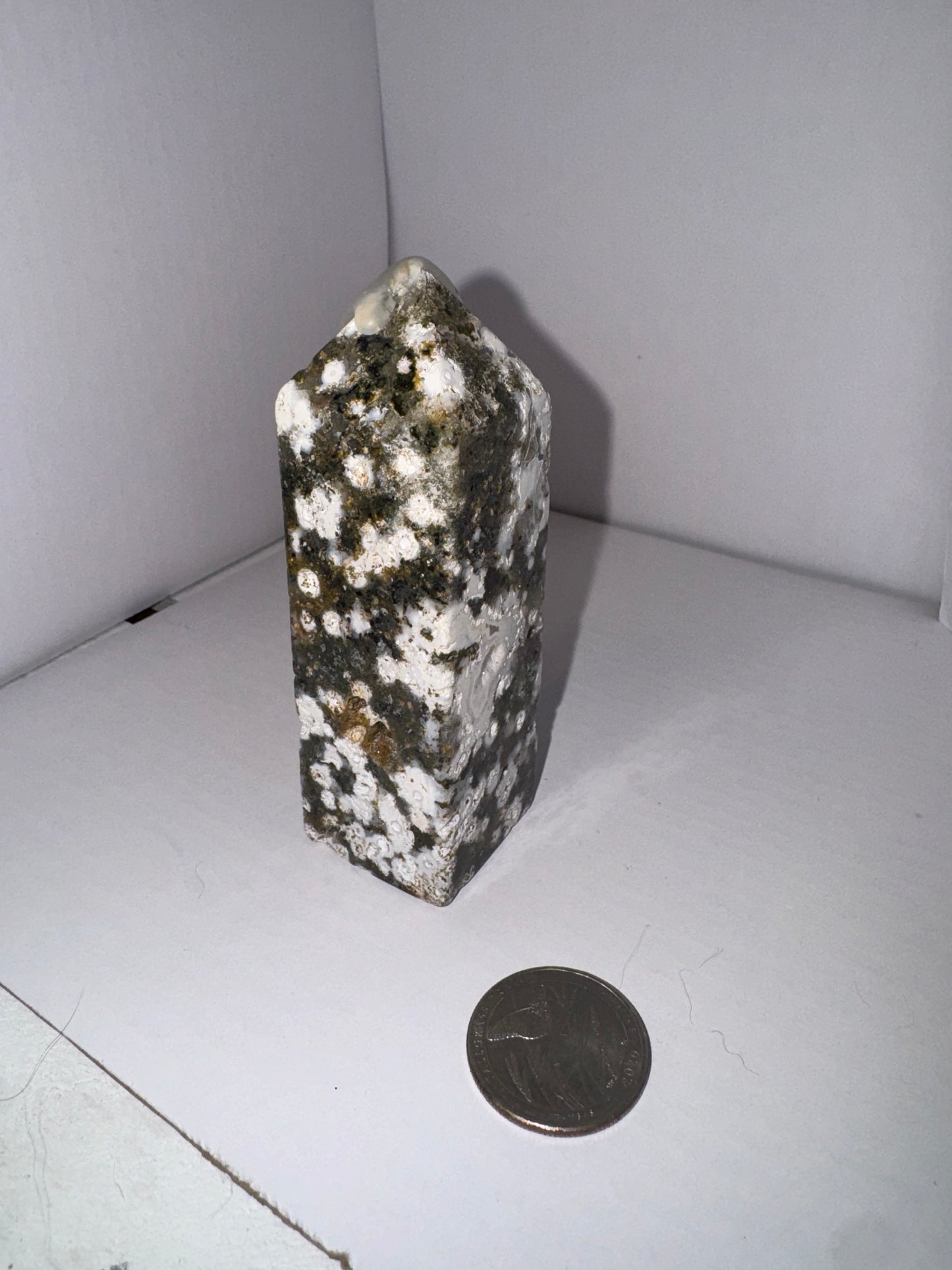 MOSS AGATE TOWER towers-abundance, growth, emotional healing