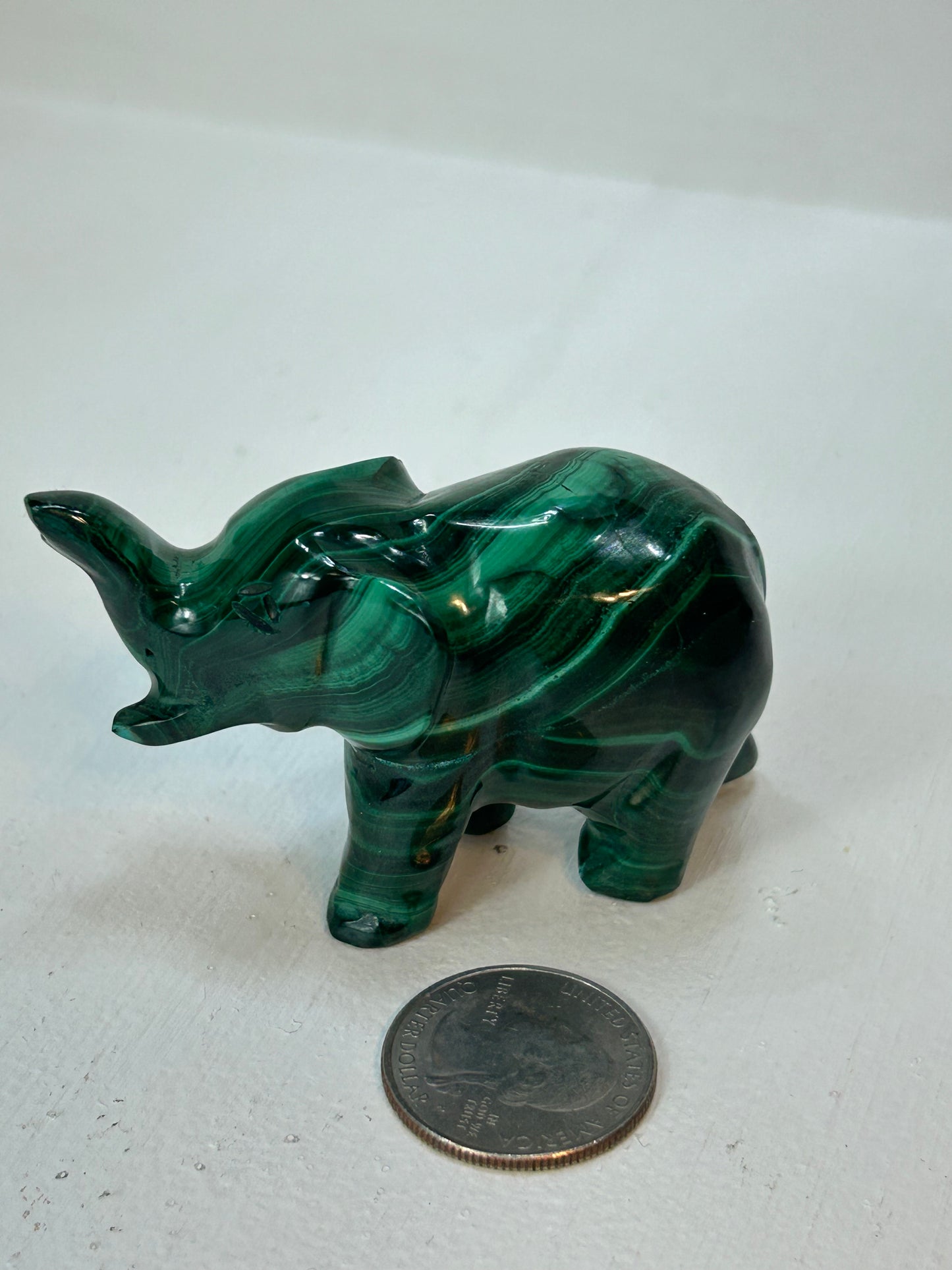 MALACHITE ELEPHANT- Transformation, Protection, Prosperity