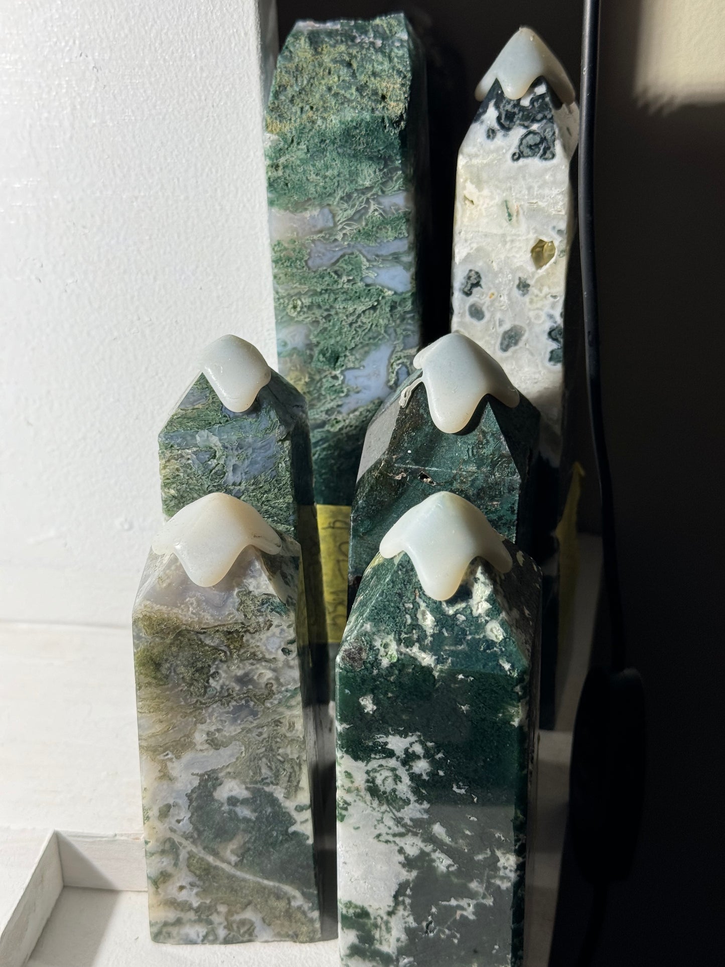 MOSS AGATE TOWER towers-abundance, growth, emotional healing