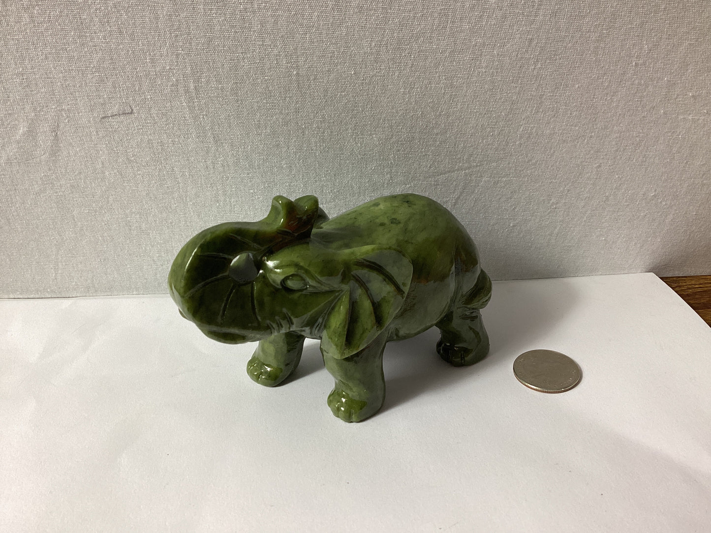 GREEN JADE ELEPHANT-Wisdom, Strength, Prosperity