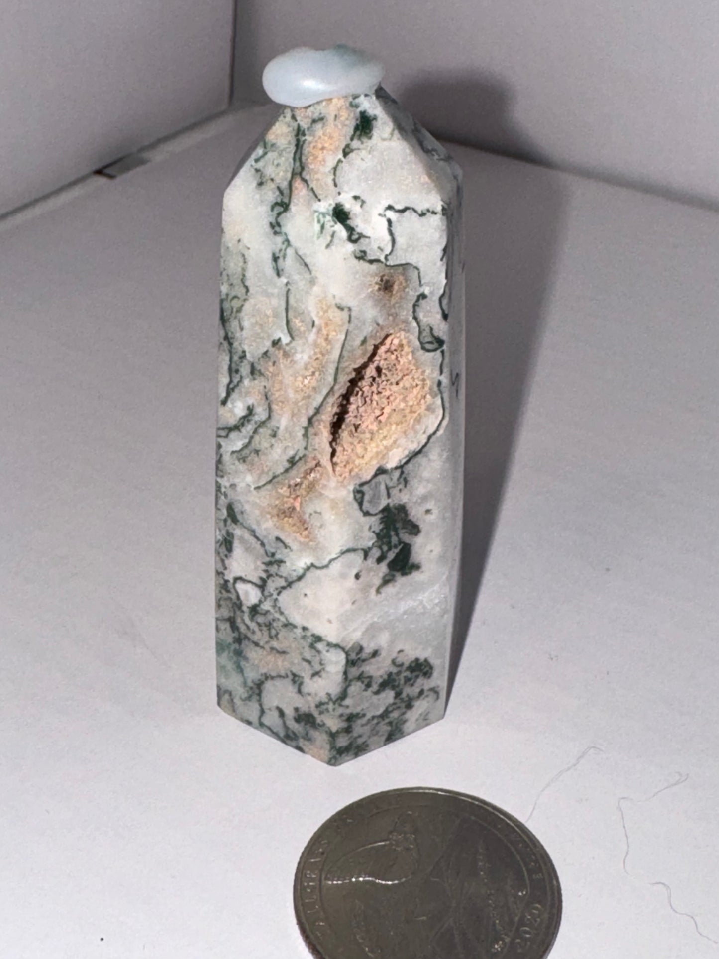 MOSS AGATE TOWER towers-abundance, growth, emotional healing