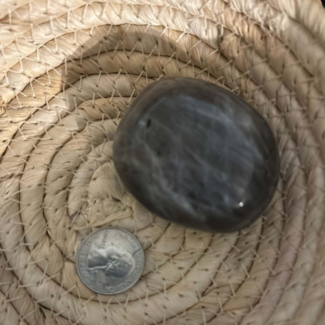 LABRADORITE PALM STONE-intuition, protection, and spiritual awakening