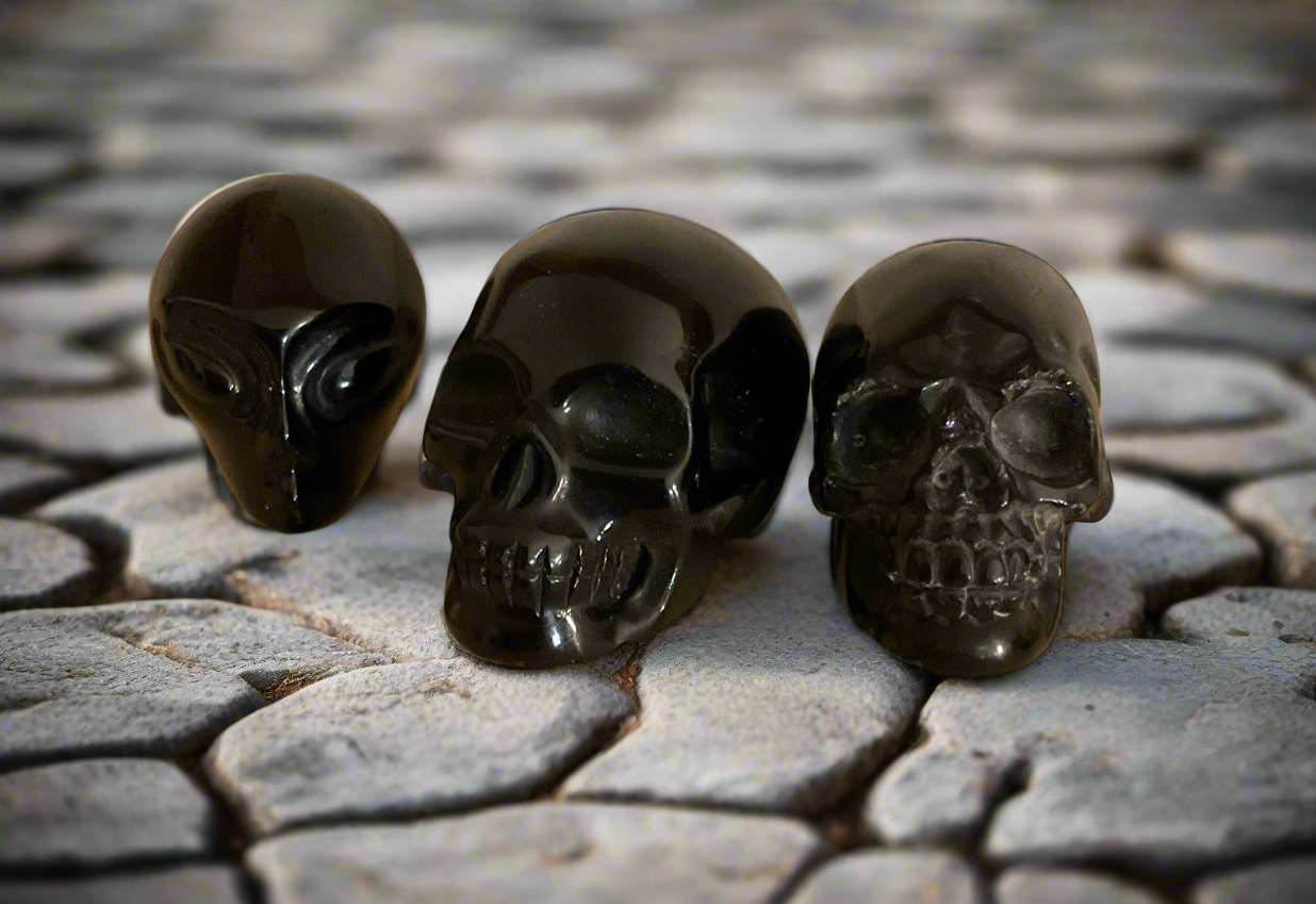 OBSIDIAN SKULL- growth, protection, transformation