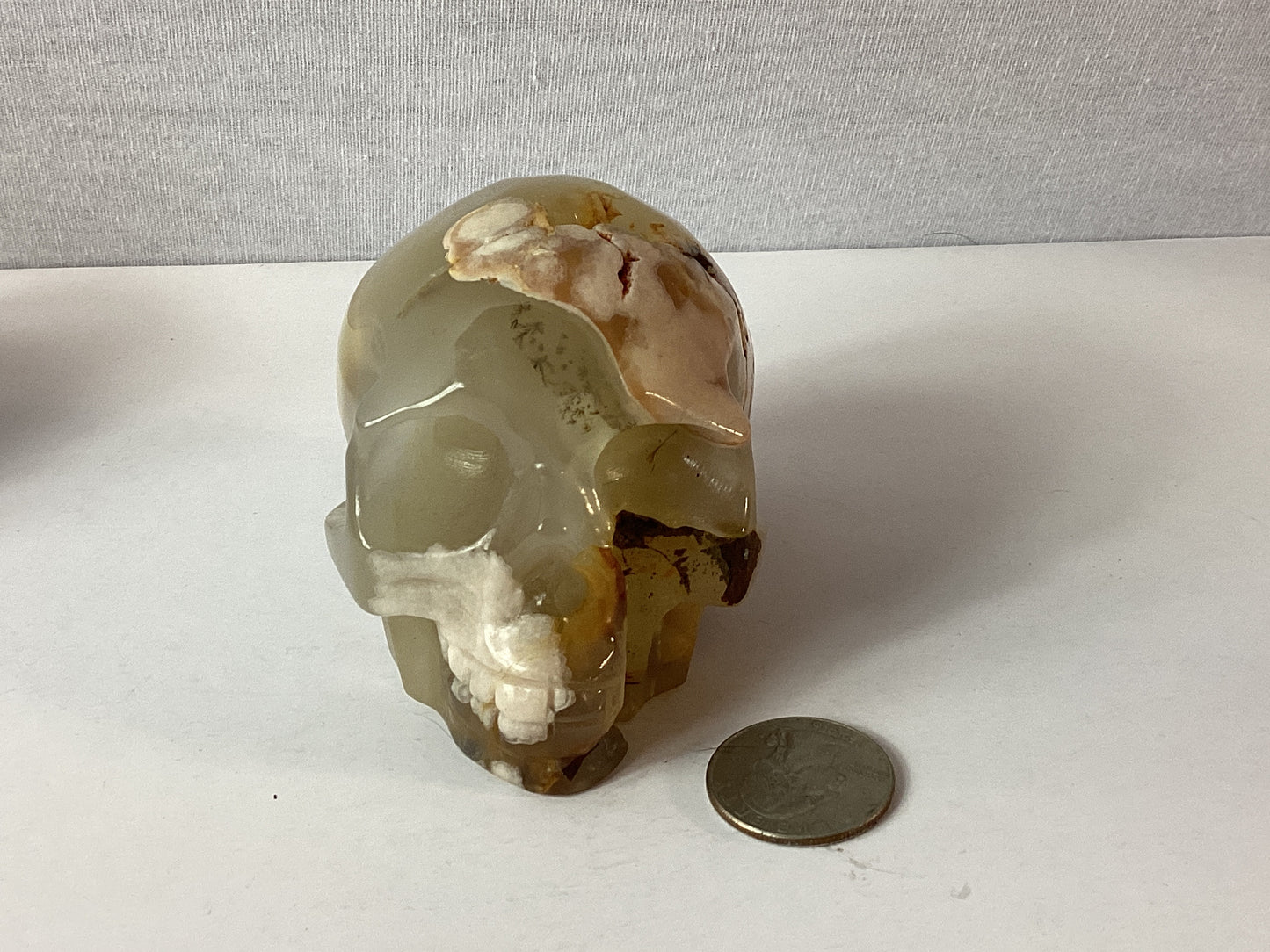 FLOWER AGATE SKULL-growth, manifestation, transformation