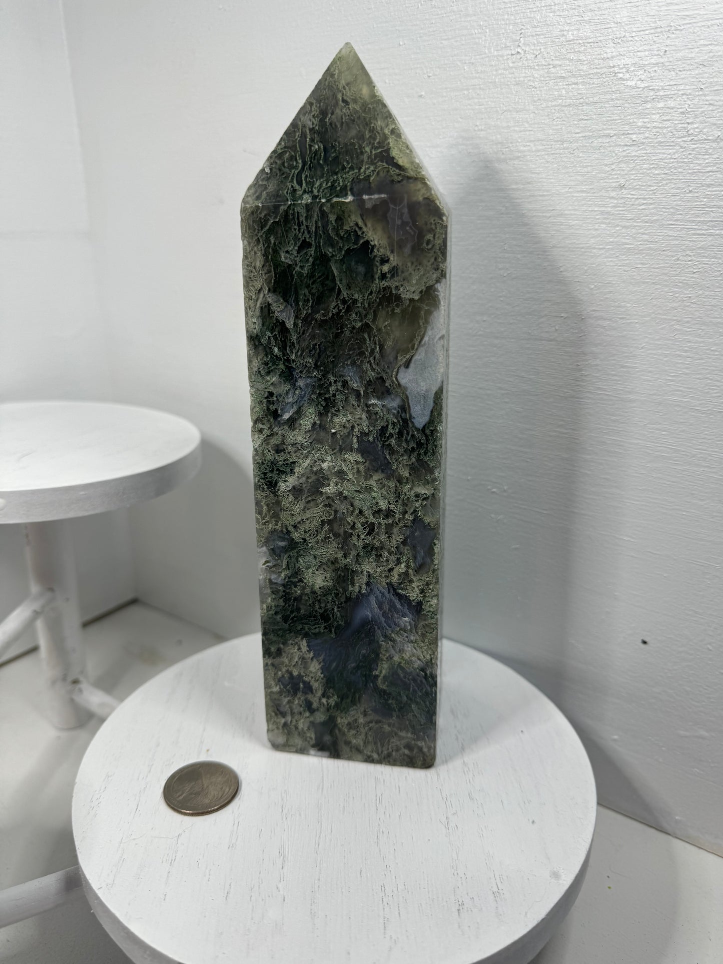 MOSS AGATE TOWER towers-abundance, growth, emotional healing