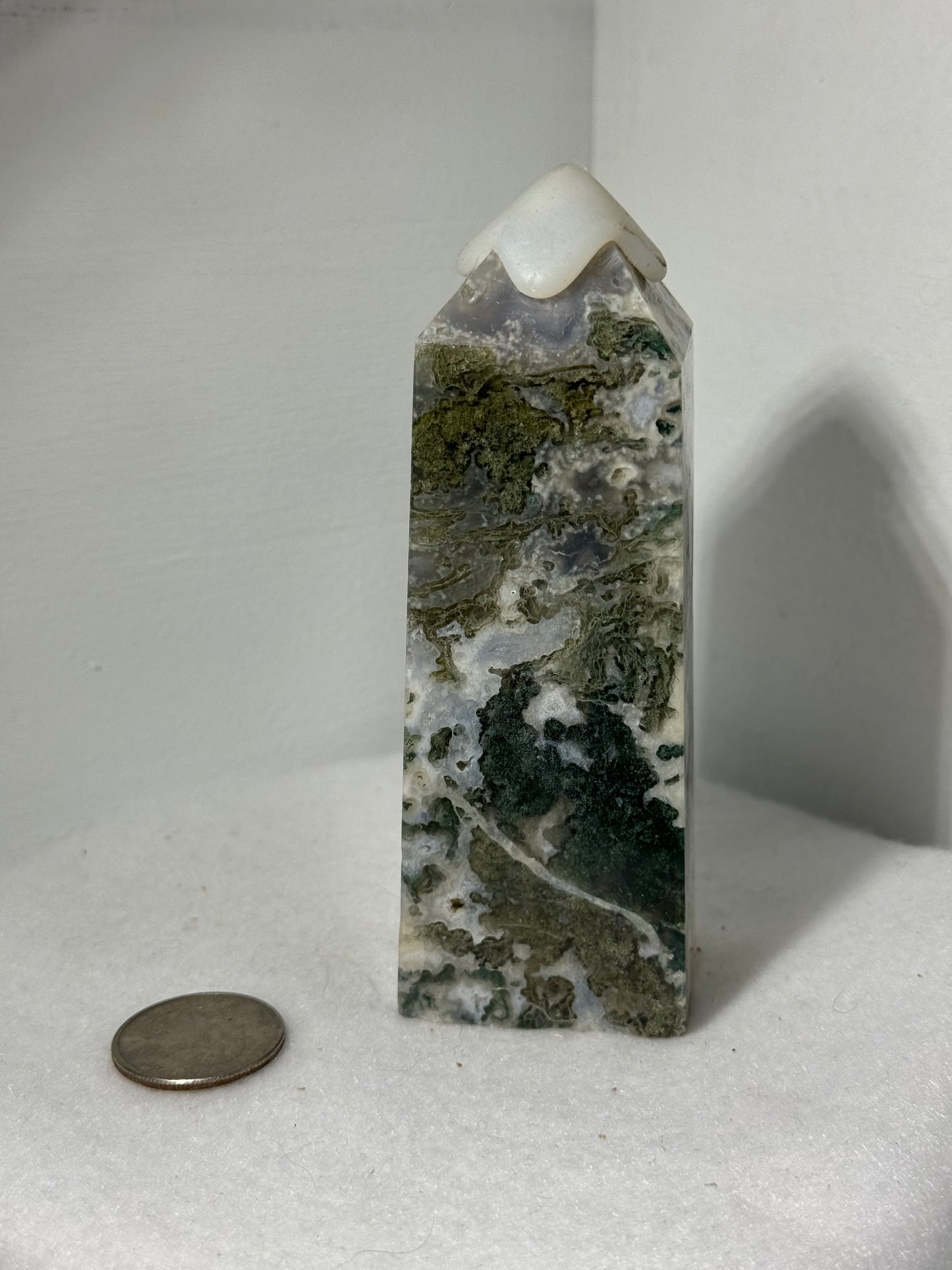 MOSS AGATE TOWER towers-abundance, growth, emotional healing