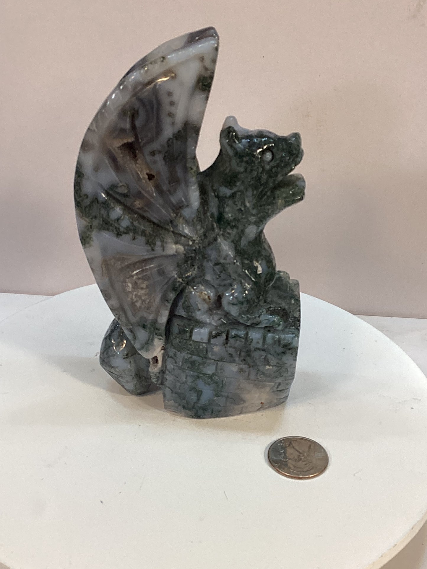 MOSS AGATE DRAGON