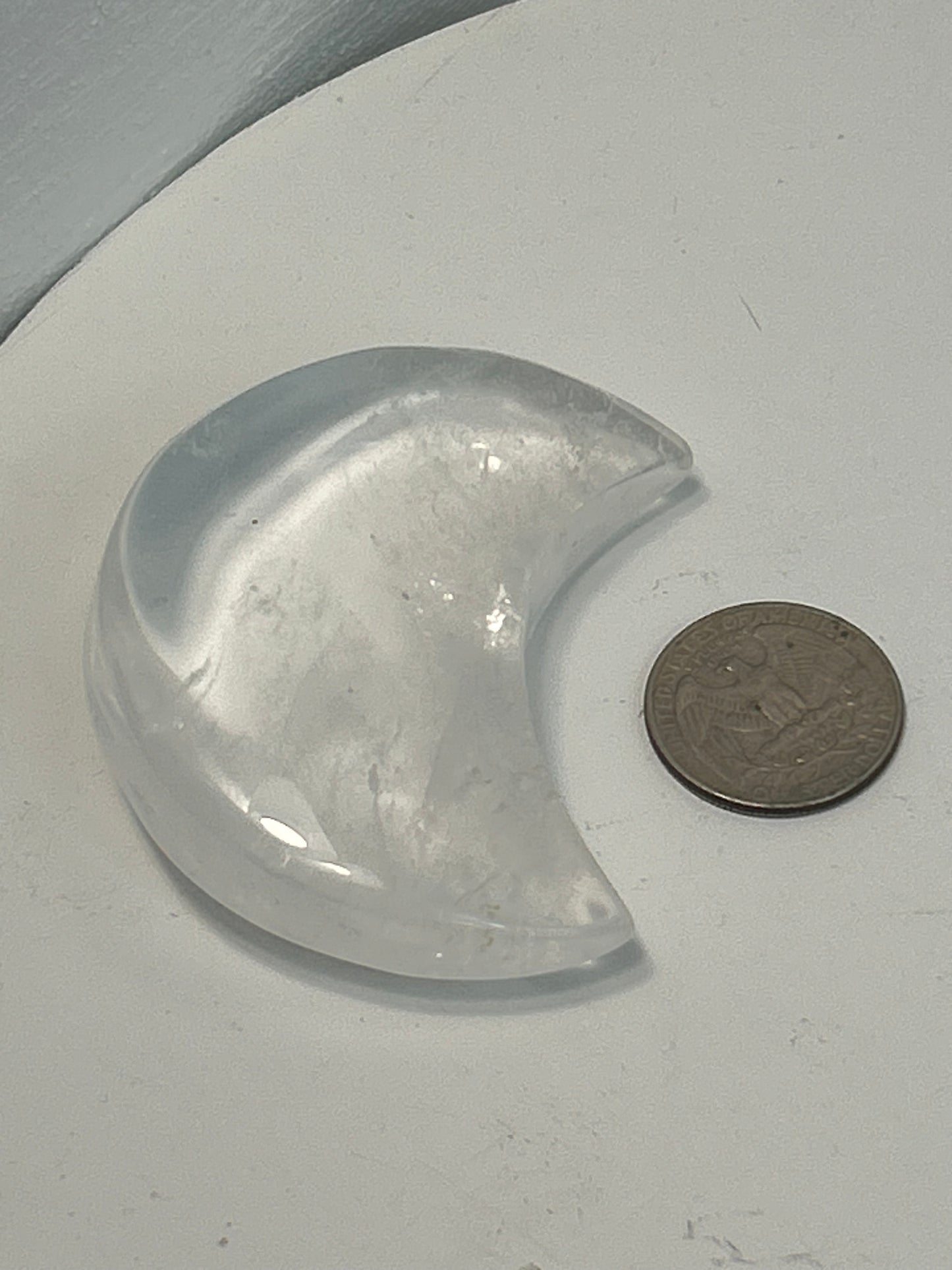 CLEAR QUARTZ MOON-Clarity, Amplification, Intuition