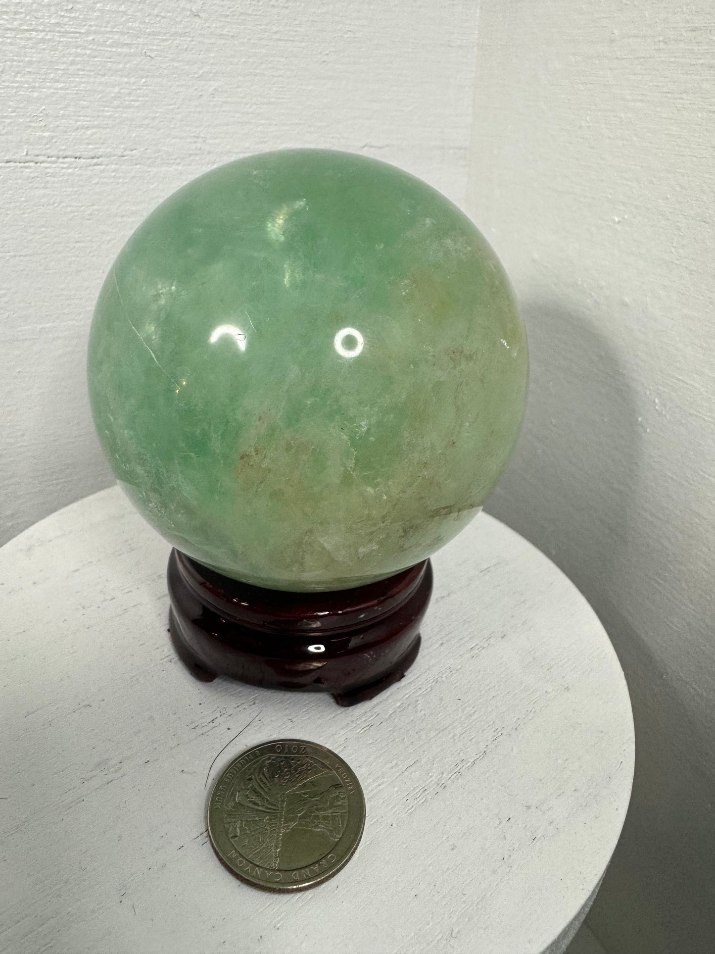 FLUORITE SPHERE-clarity, focus, spiritual expansion