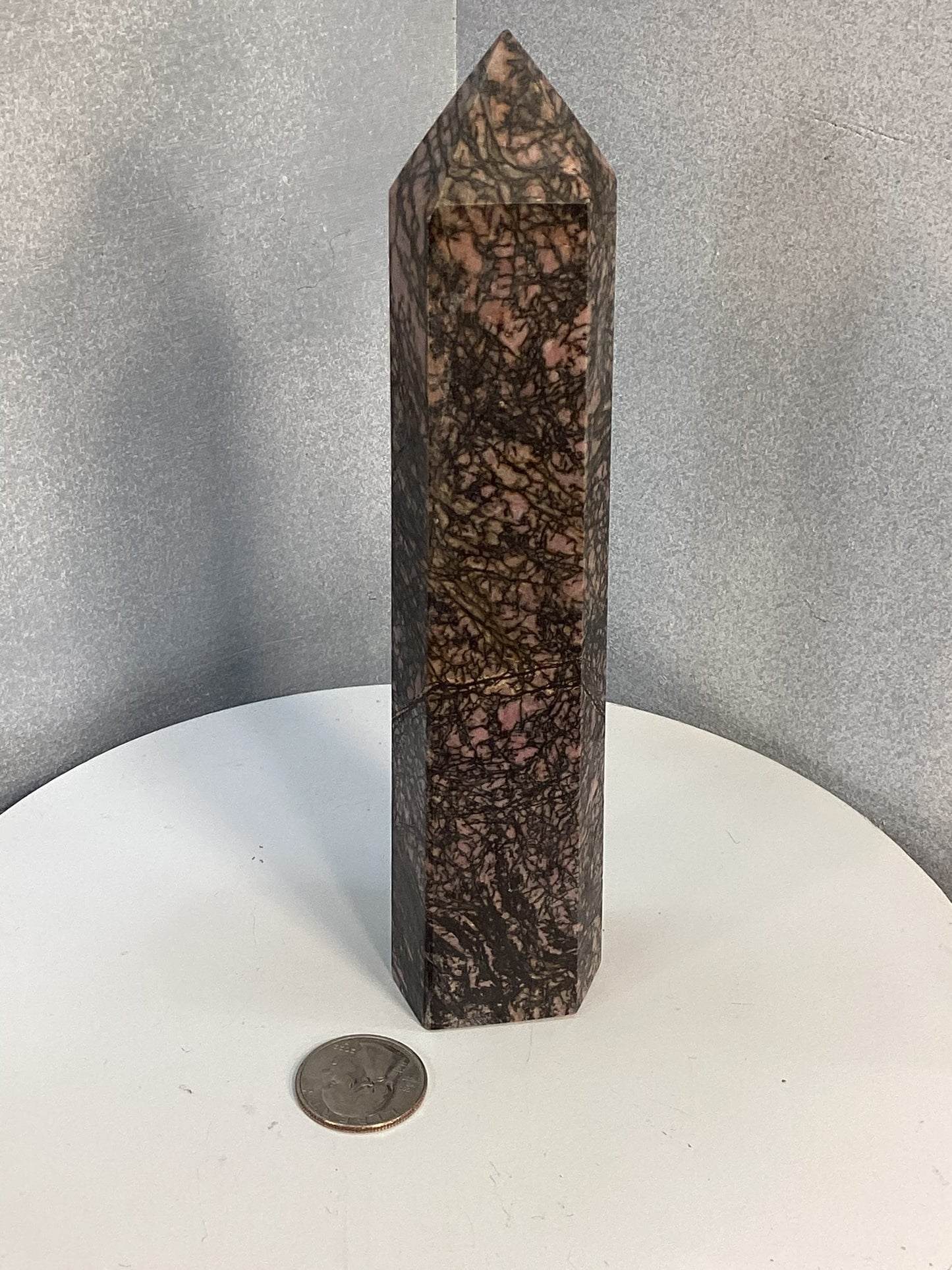 RHODONITE TOWER-Love, Emotional Healing, Inner Strength