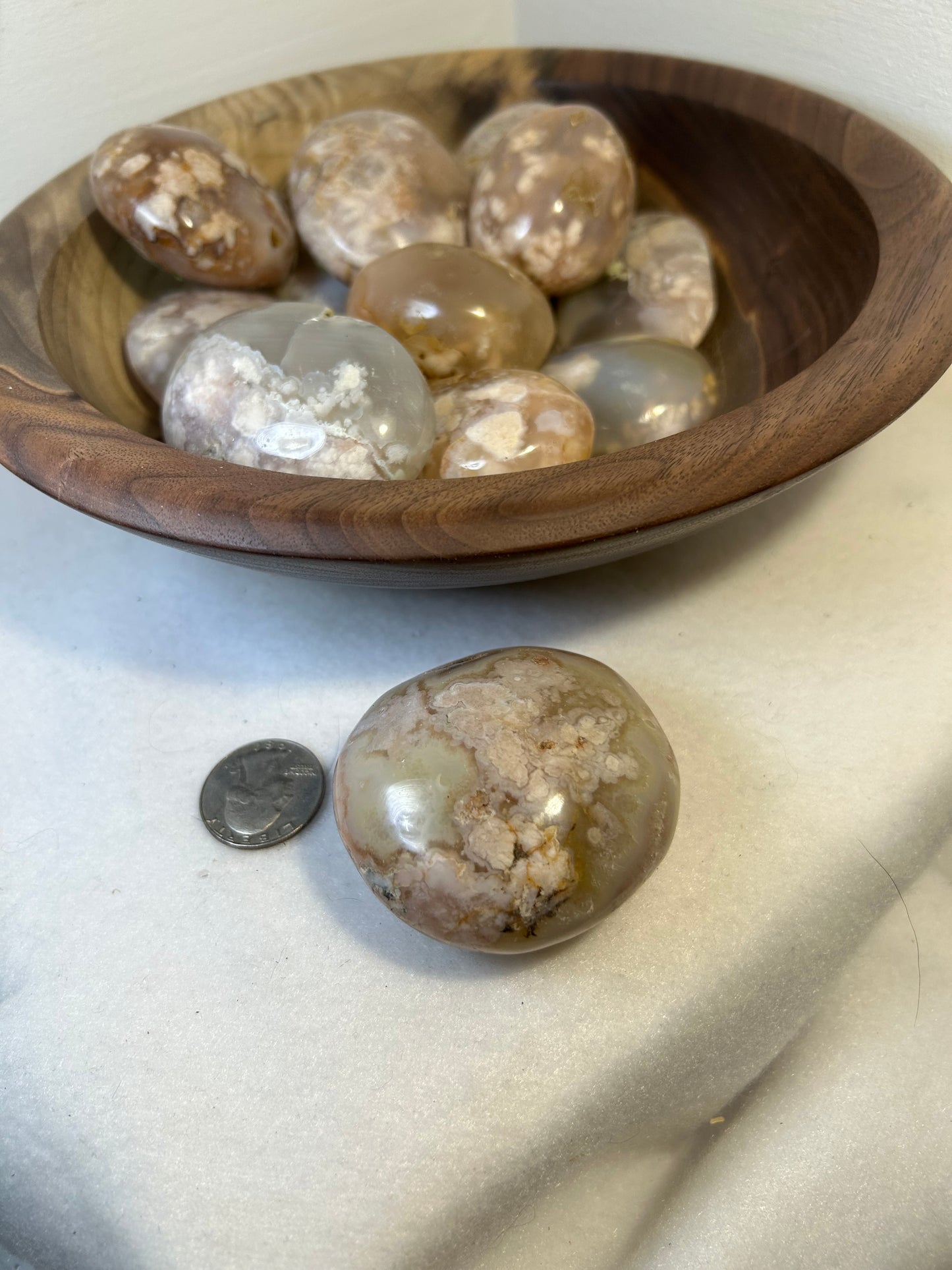 FLOWER AGATE PALM STONE-growth, manifestation, personal transformation