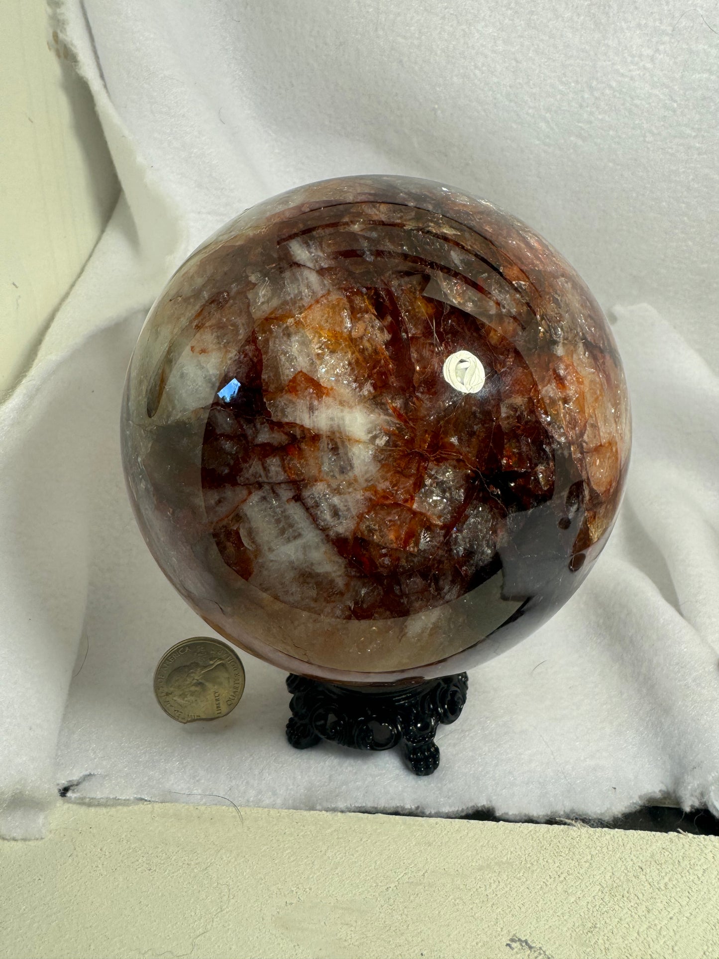 FIRE QUARTZ SPHERE-passion, vitality, spiritual awakening