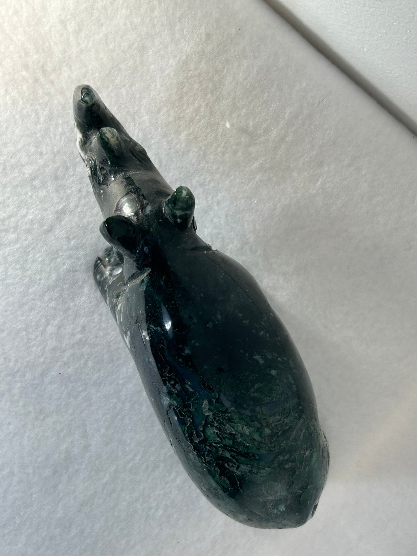 MOSS AGATE RHINO-abundance, growth, emotional healing