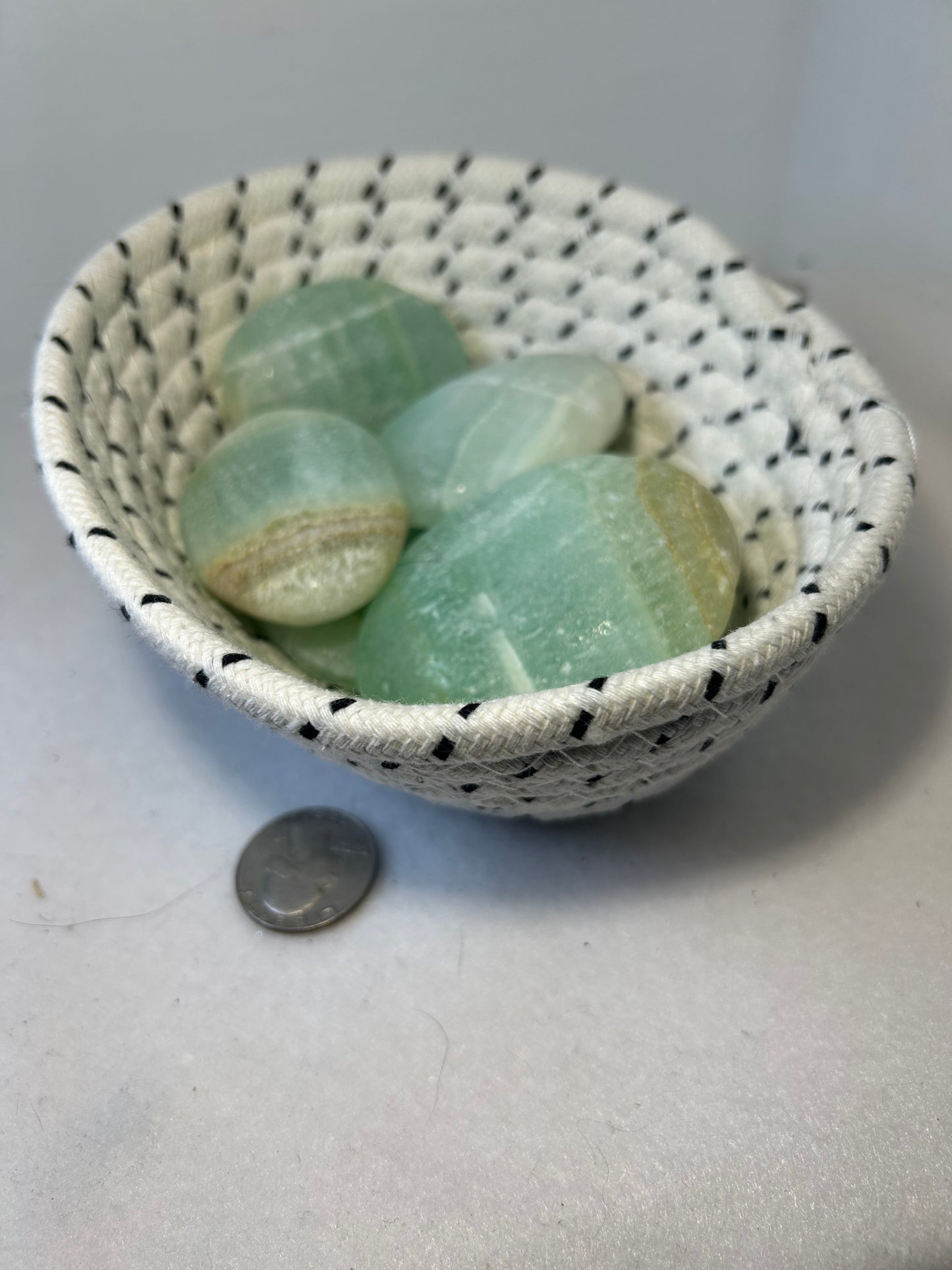 CARIBBEAN CALCITE PALM STONE-relaxation, emotional healing, enhanced communication