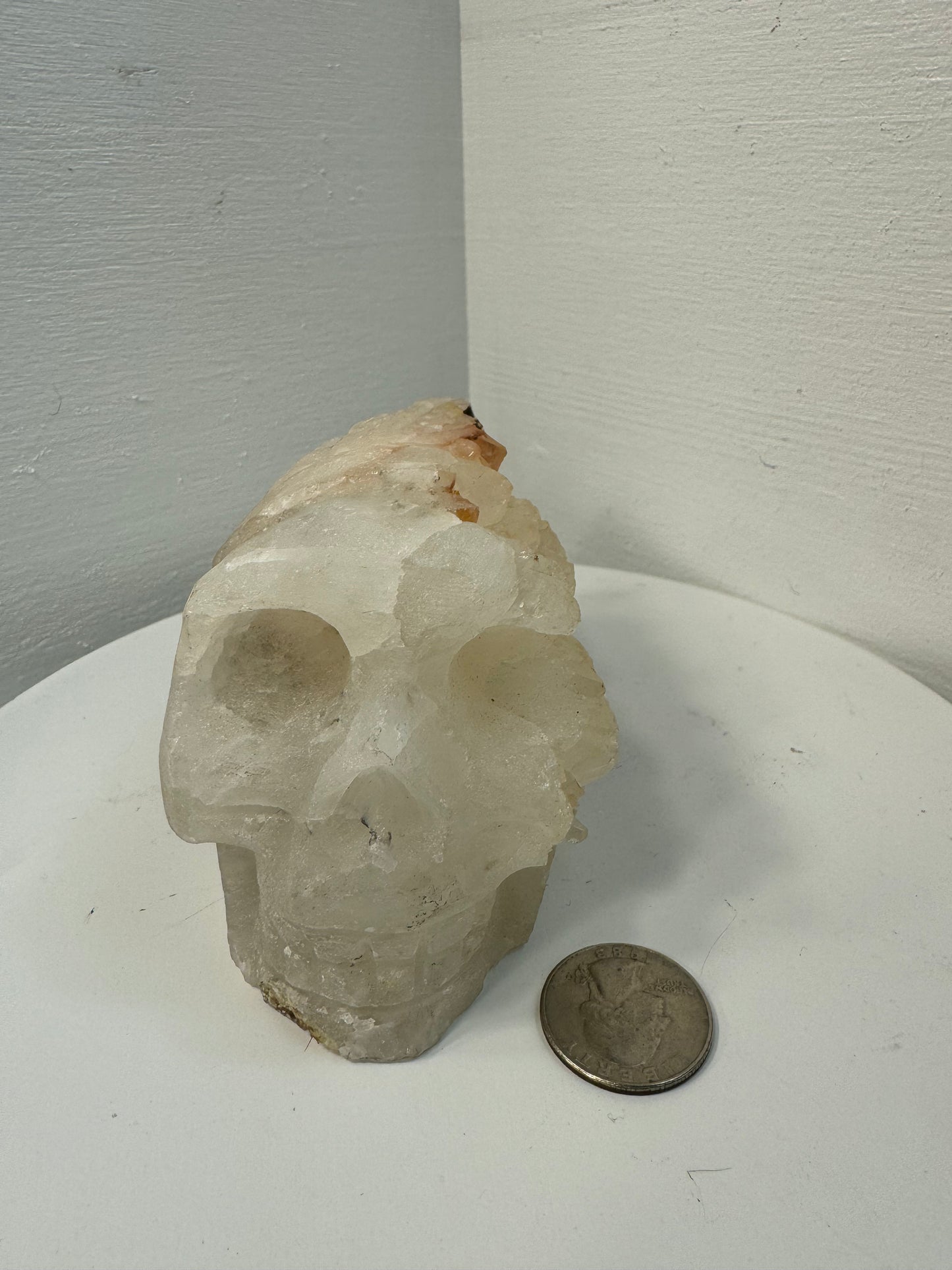 CLEAR QUARTZ CLUSTER SKULL -Clarity, Amplification, Spiritual Connection
