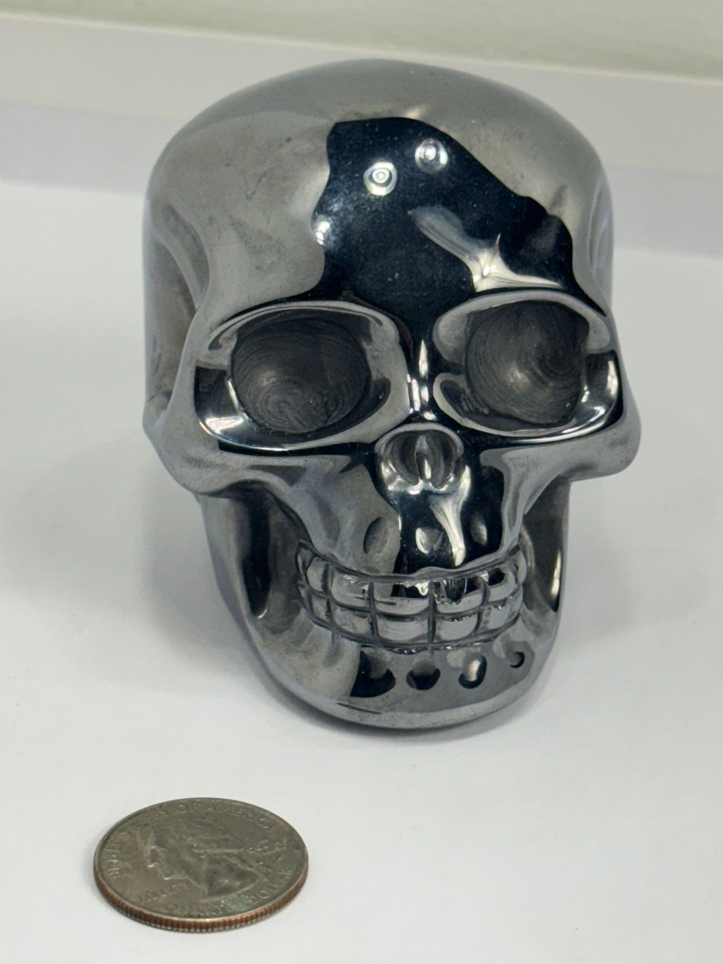 HEMATITE SKULL -Grounding, Protection, Mental Clarity