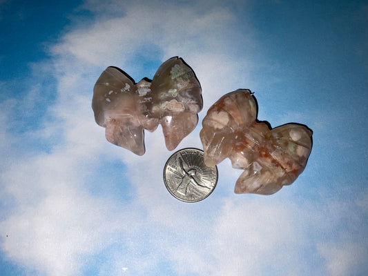 FLOWER AGATE SMALL BUTTERFLY - Transformation, Growth, Grace