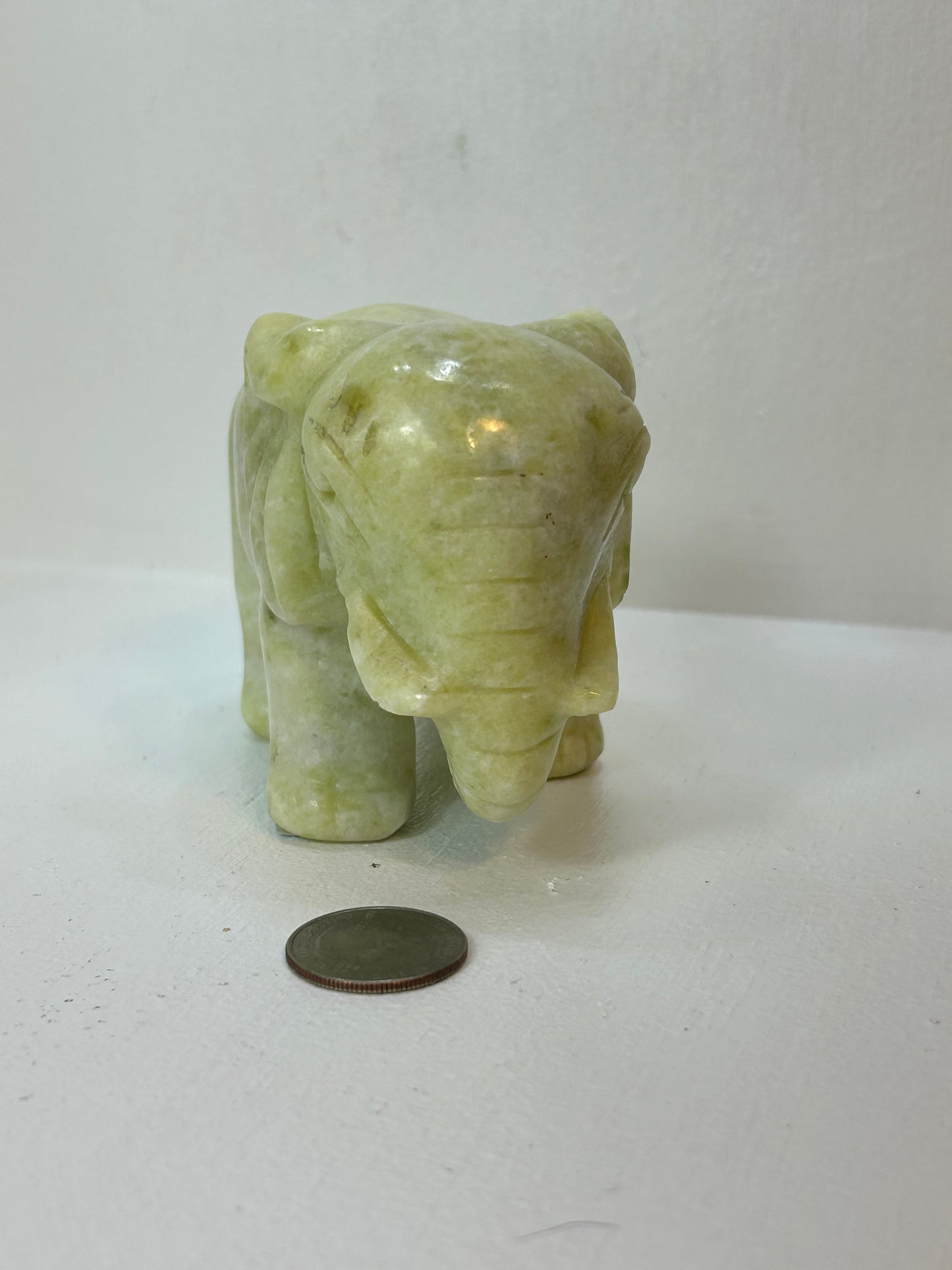 GREEN JADE ELEPHANT-Wisdom, Strength, Prosperity