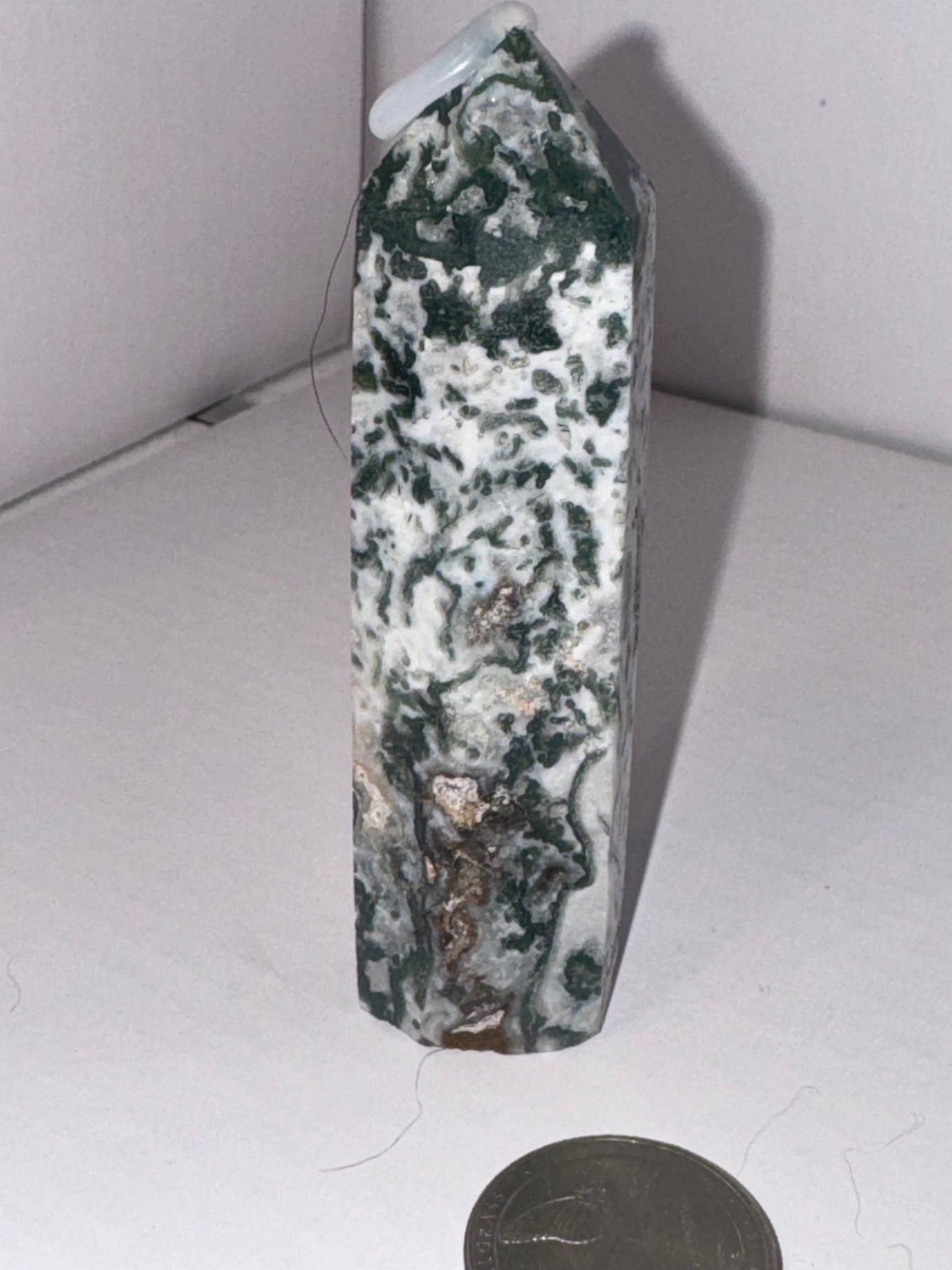 MOSS AGATE TOWER towers-abundance, growth, emotional healing