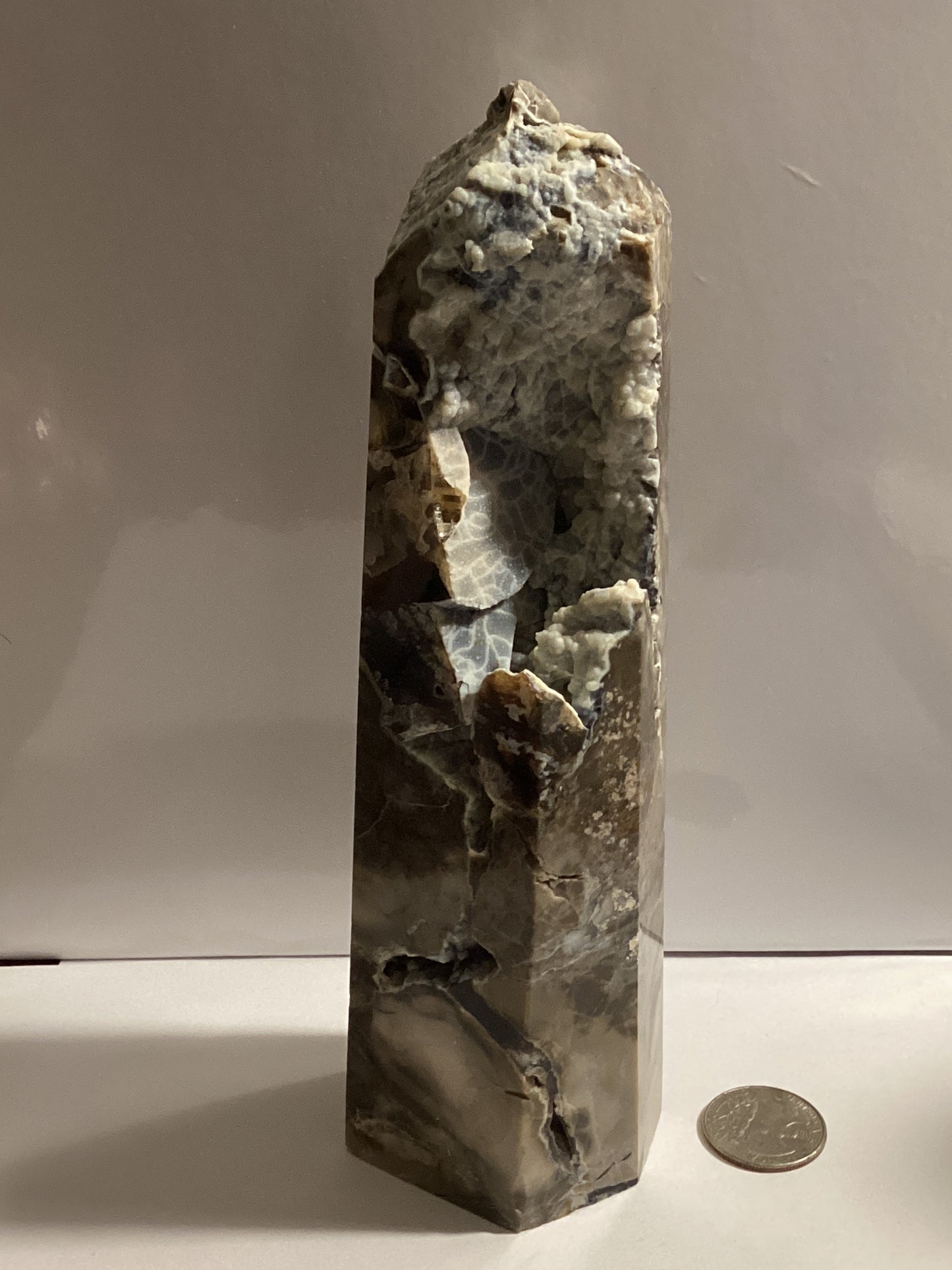 VOLCANO AGATE TOWER-strength, transformation, grounding