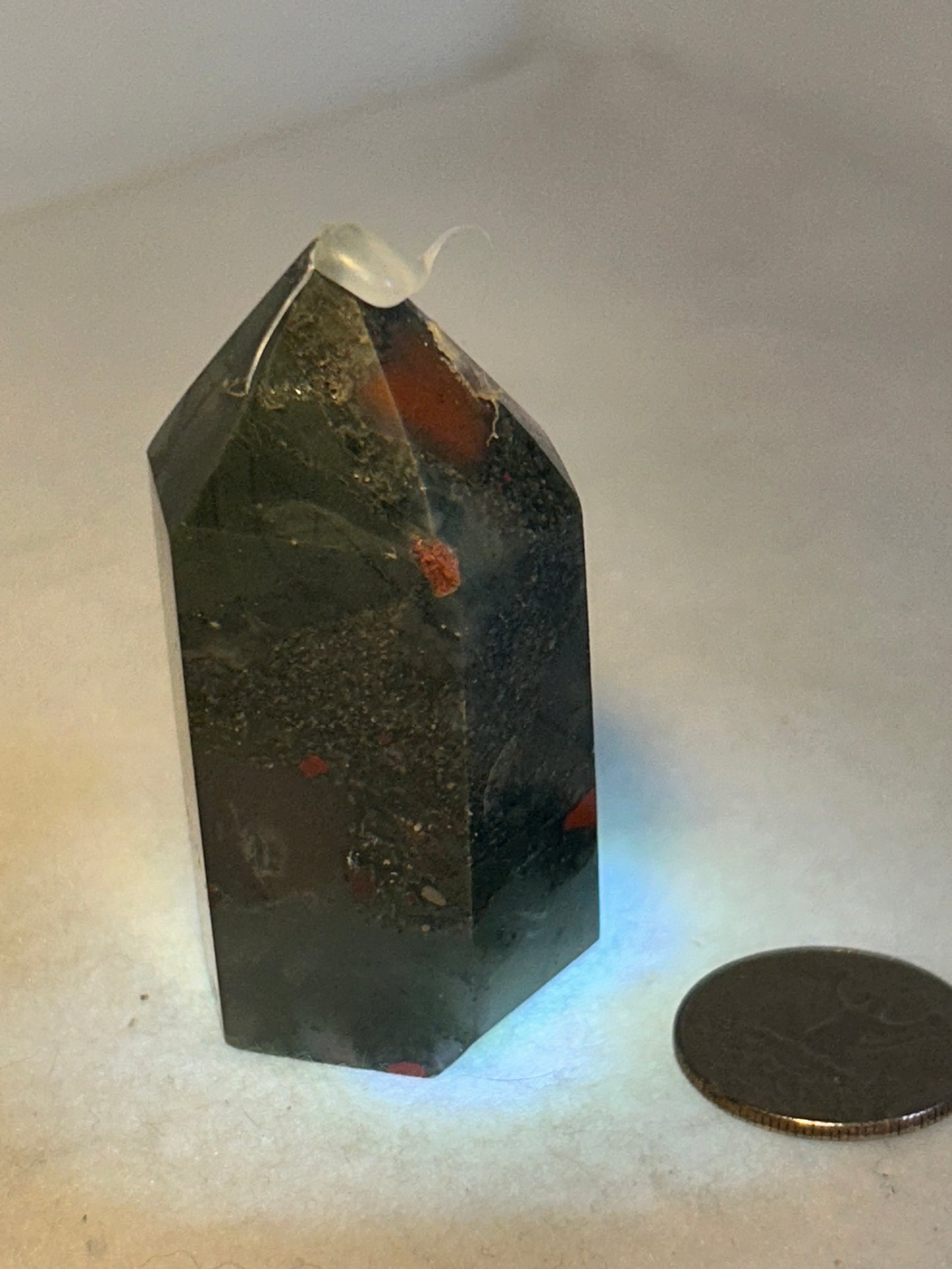 AFRICAN BLOODSTONE TOWER-abundance courage, protection