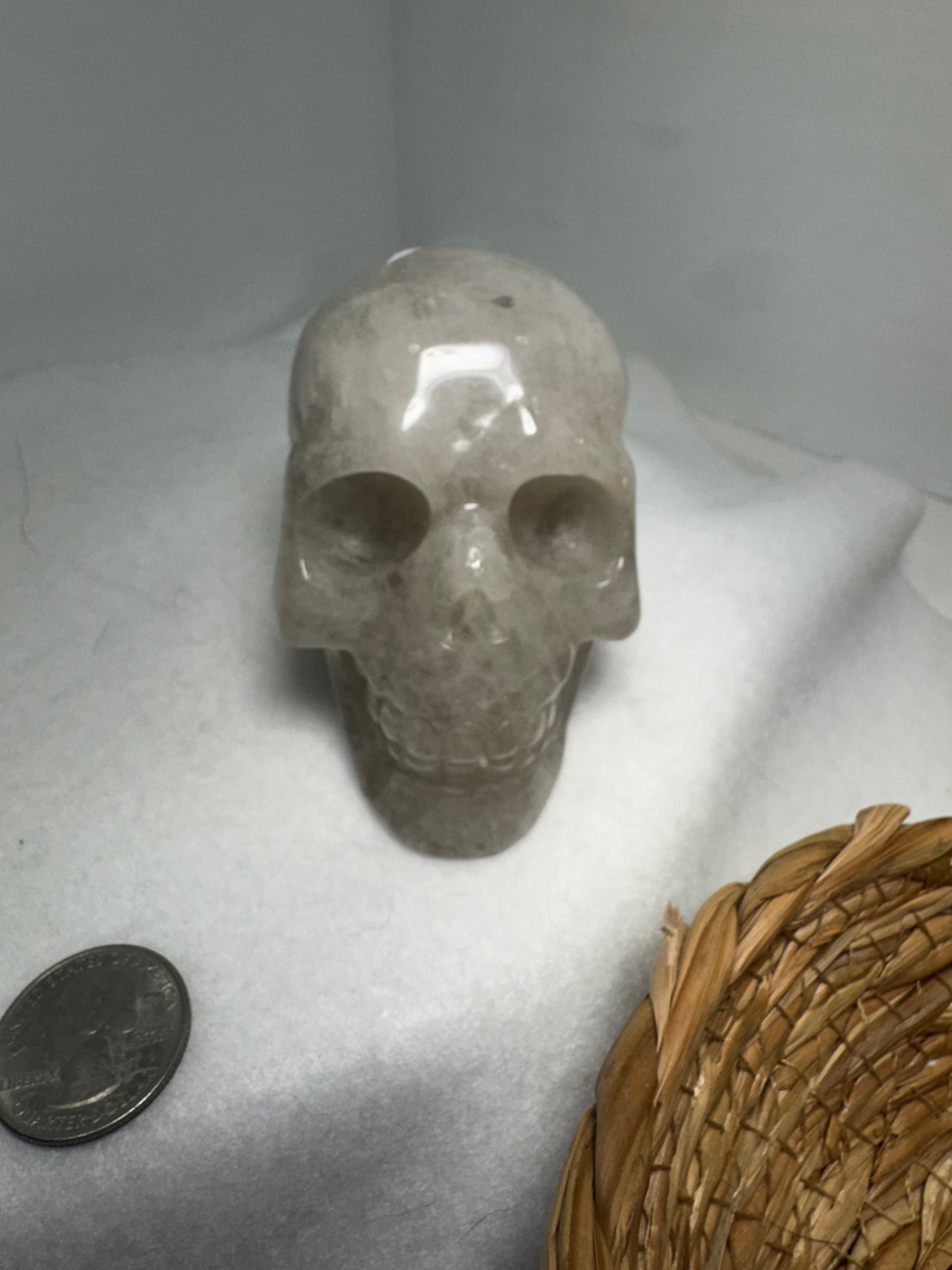 CLEAR QUARTZ SKULL- healing, spirituality, enlightenment