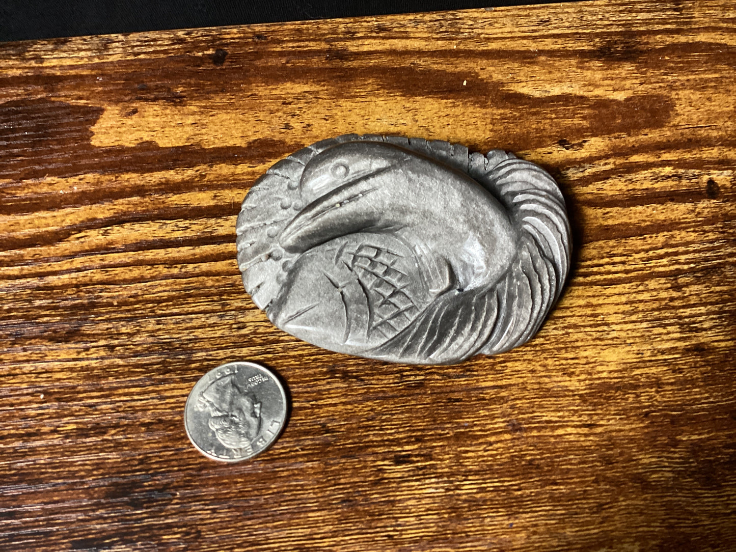 SILVER OBSIDIAN DOLPHIN