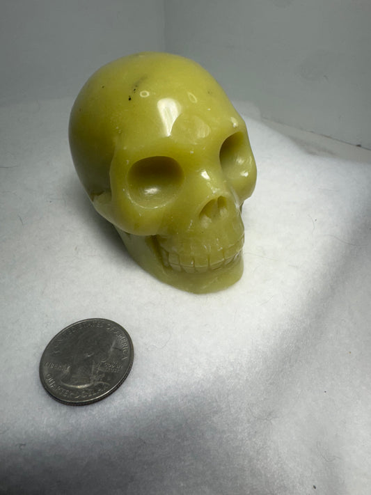 GREEN JADE SKULL-Harmony, Prosperity, Spiritual Growth