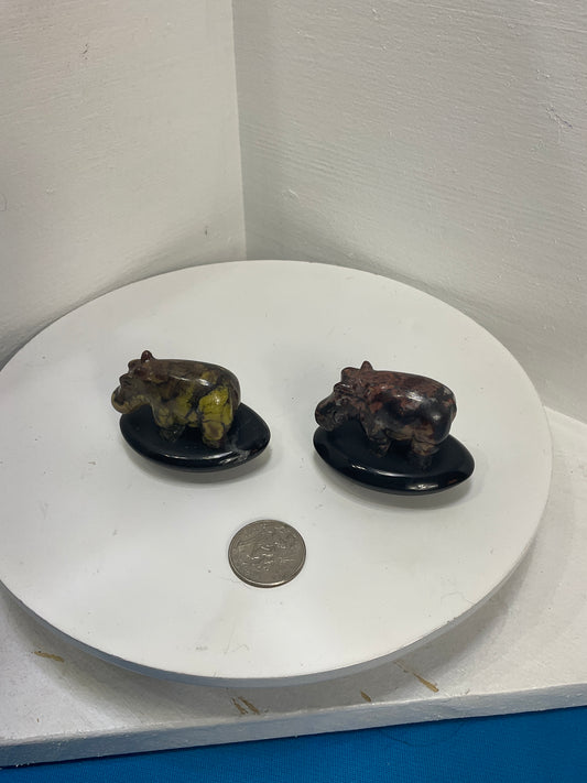 RHODONITE HIPPO- Compassion, Balance, and Emotional Strength