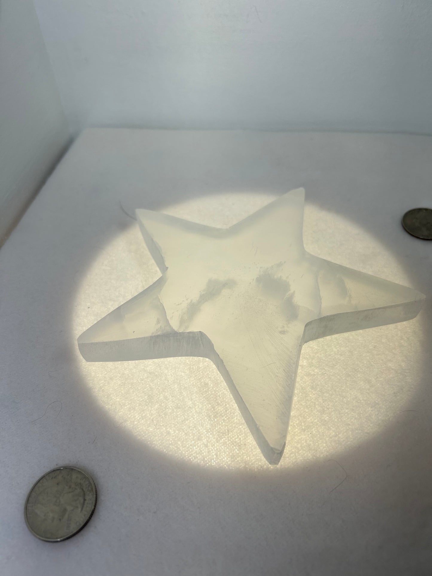SELENITE STAR-calming, spiritual, cleansing