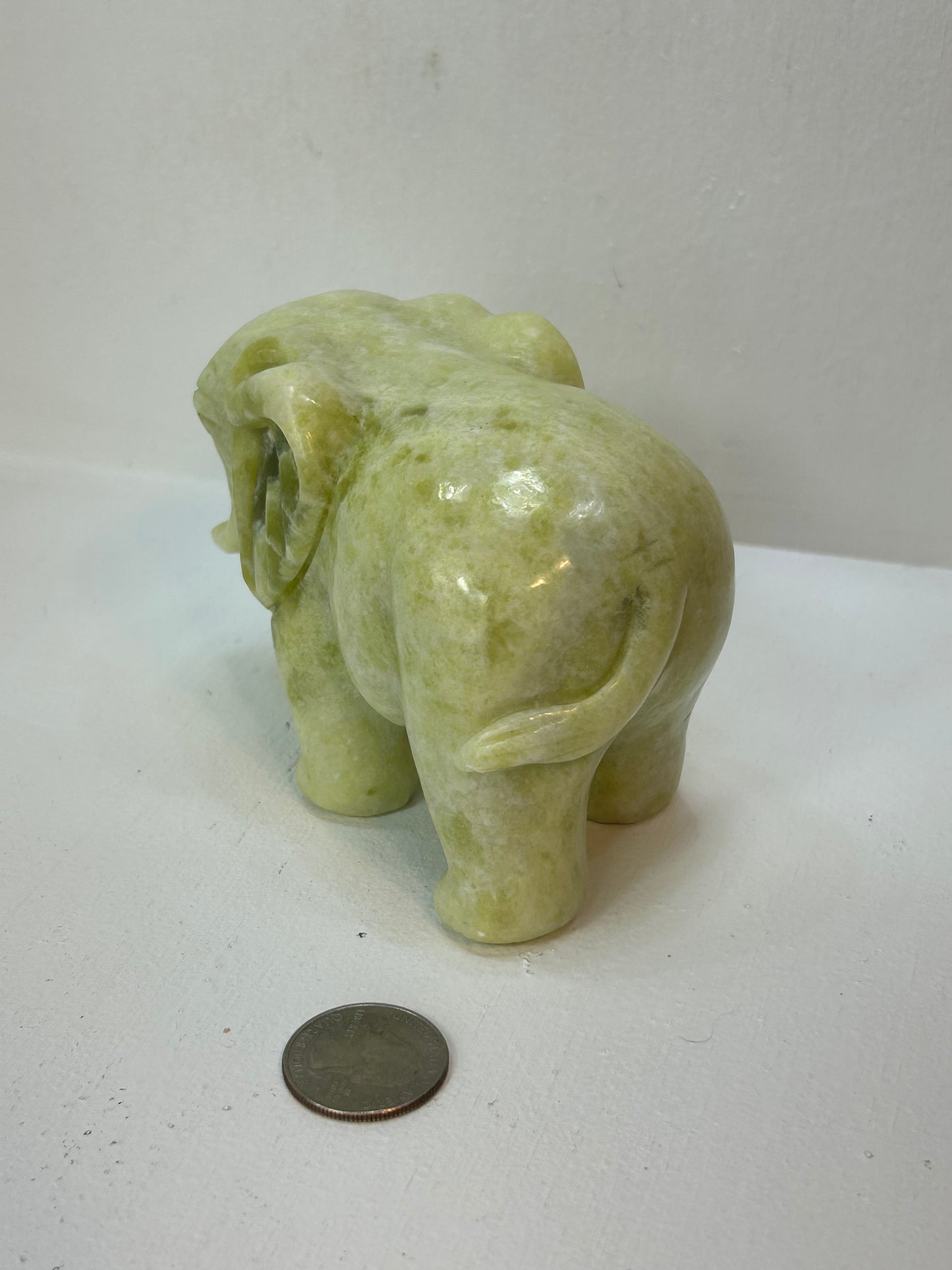 GREEN JADE ELEPHANT-Wisdom, Strength, Prosperity