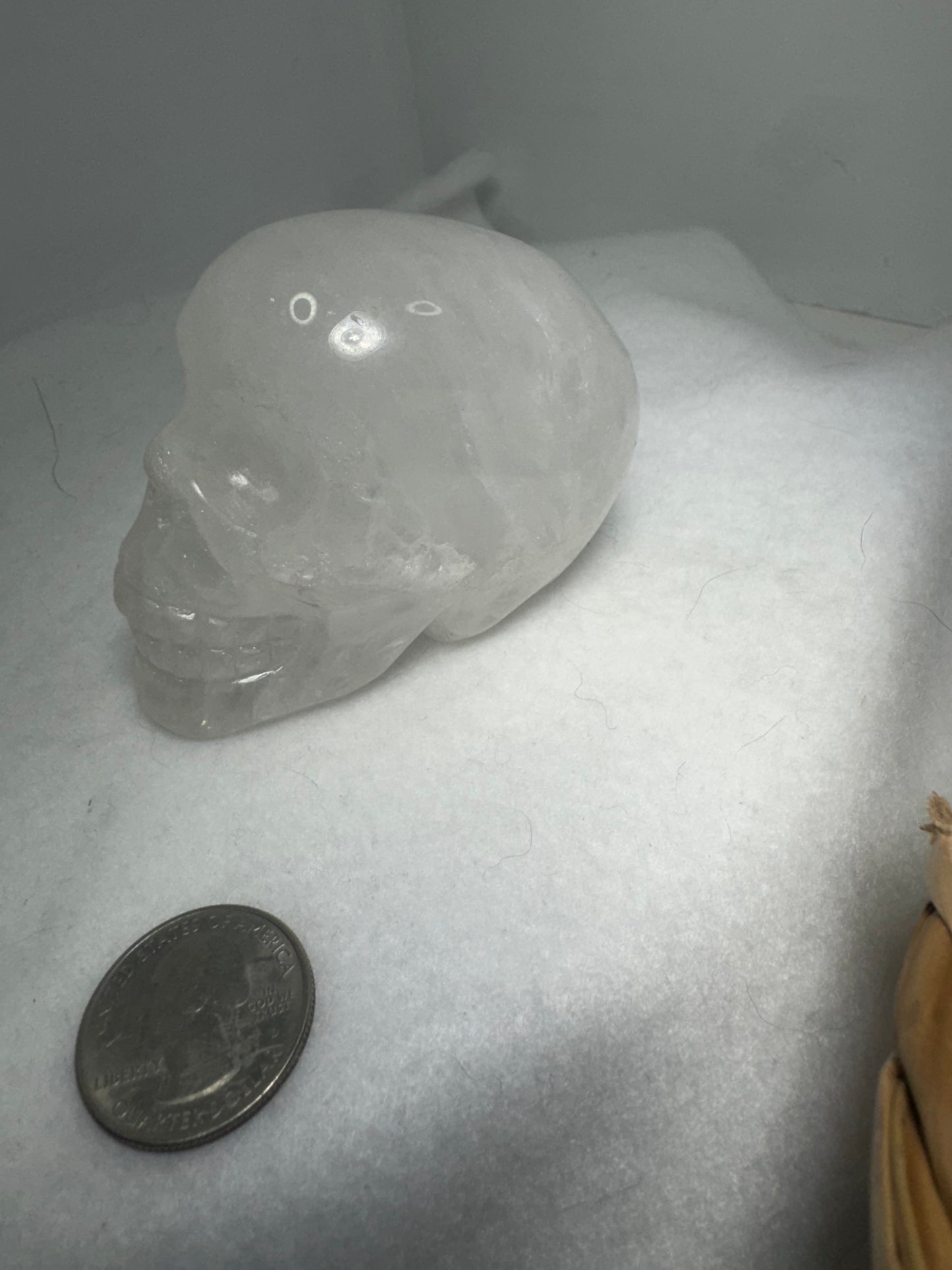 CLEAR QUARTZ SKULL- healing, spirituality, enlightenment