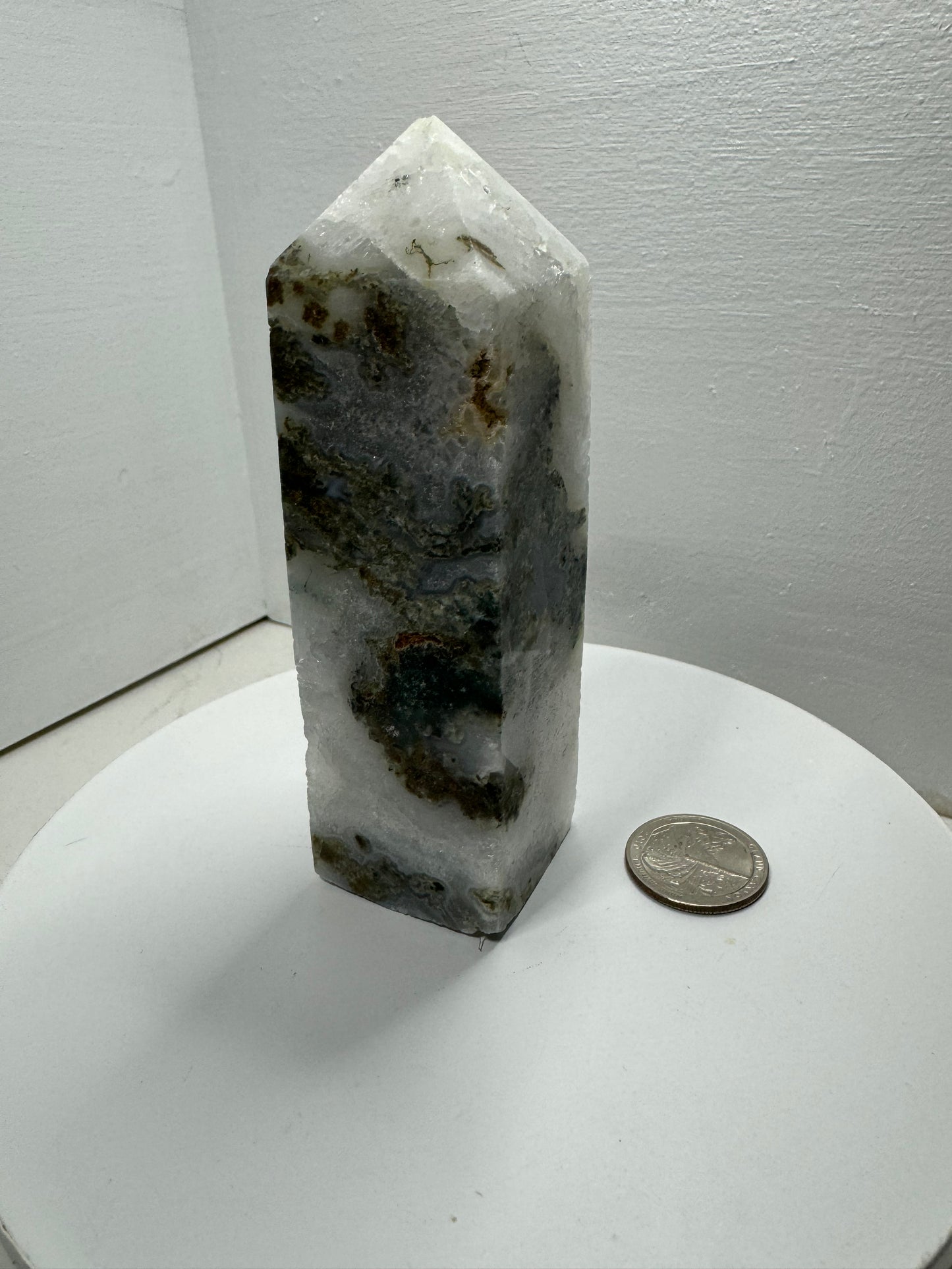 MOSS AGATE TOWER towers-abundance, growth, emotional healing