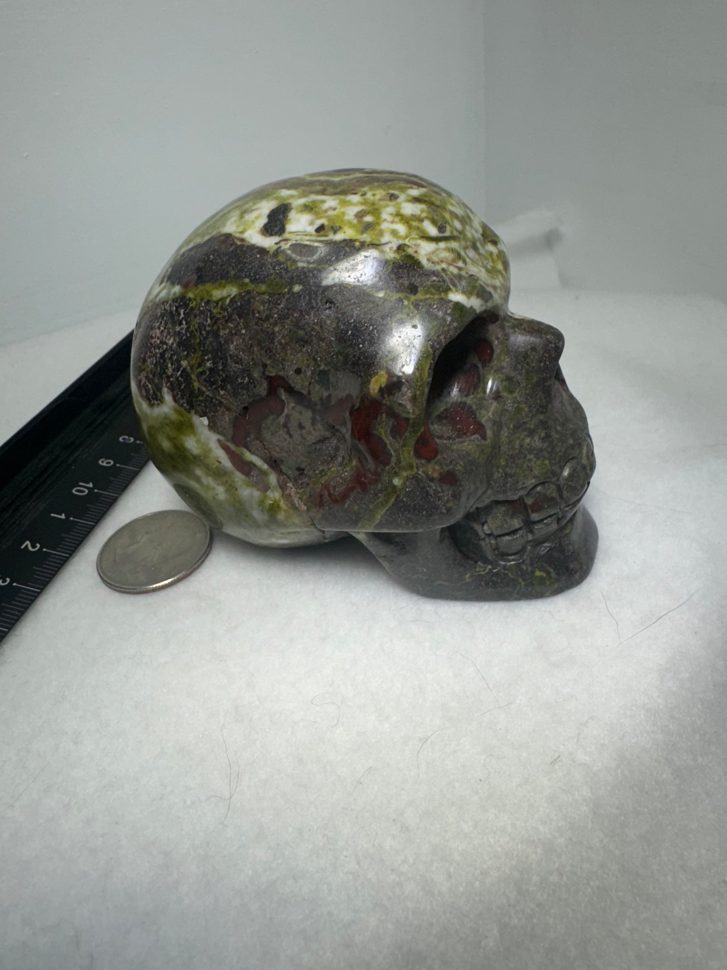 AFRICAN BLOODSTONE SKULL-abundance, protection, inner strenght