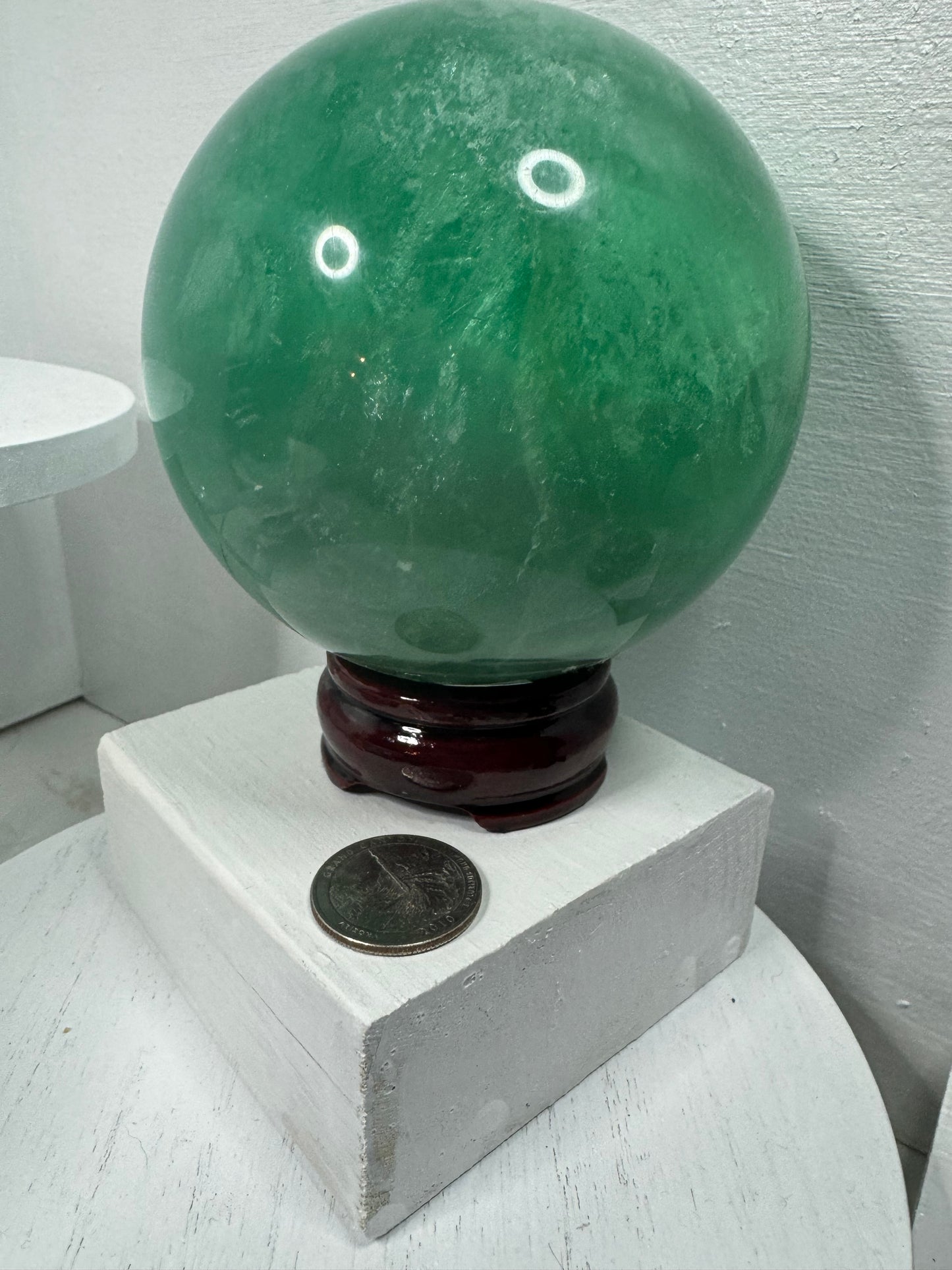 FLUORITE SPHERE-clarity, focus, spiritual expansion