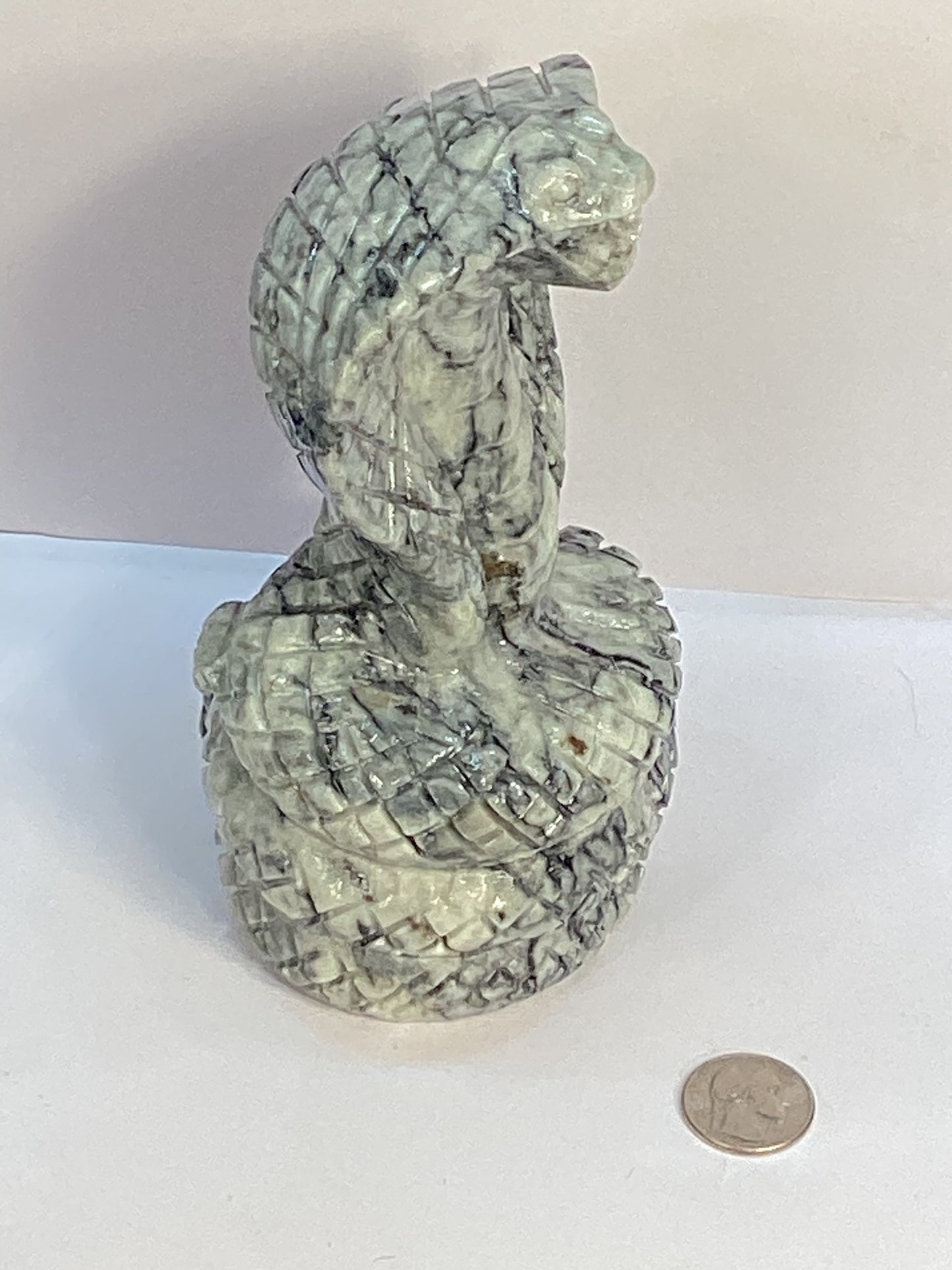 GREEN VEIN JASPER COBRA- Strength, Transformation, Grounding Energy