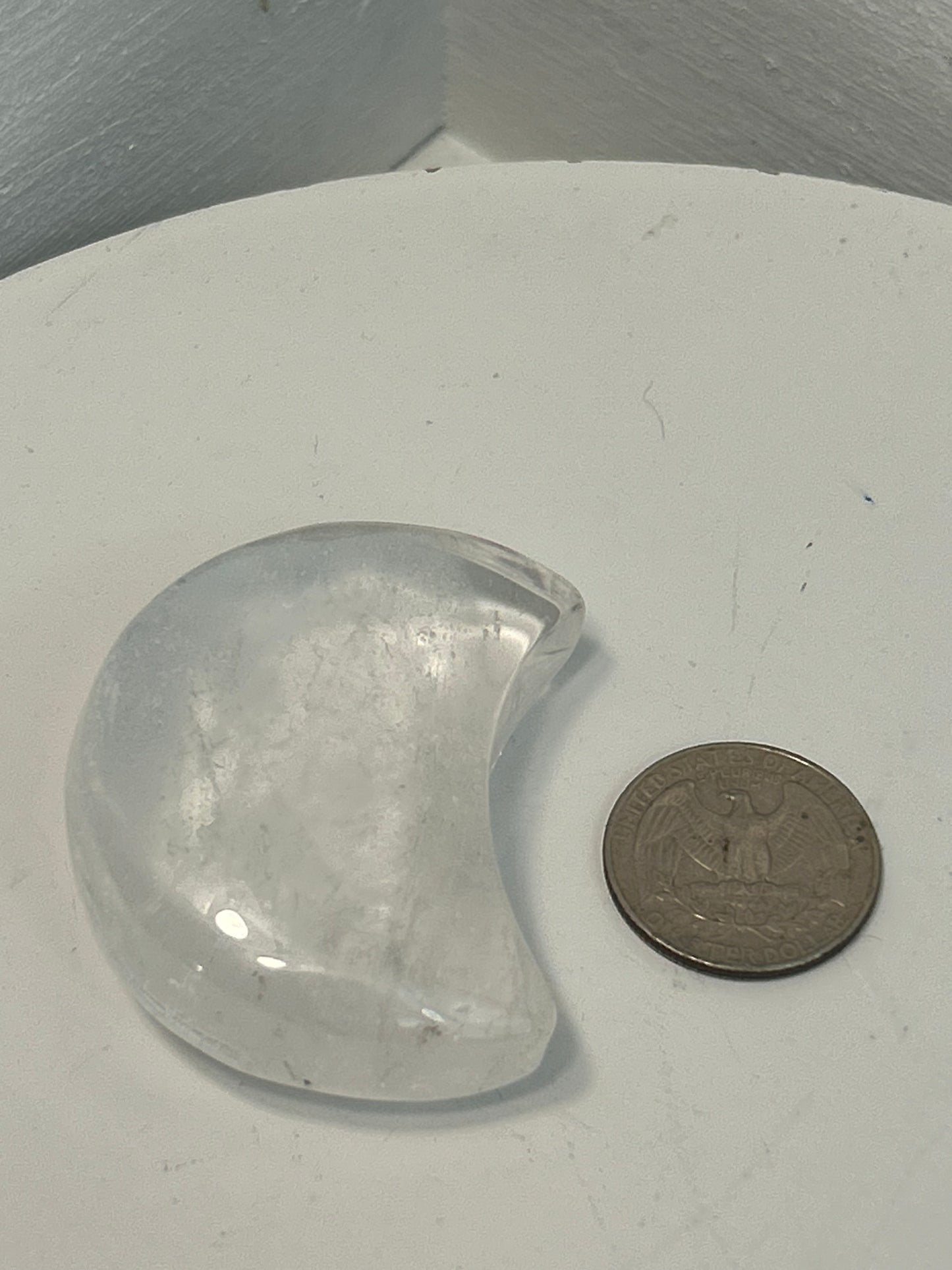 CLEAR QUARTZ MOON-Clarity, Amplification, Intuition