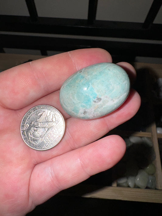 AMAZONITE TUMBLES/CHIPS—Courage, Harmony, Communication