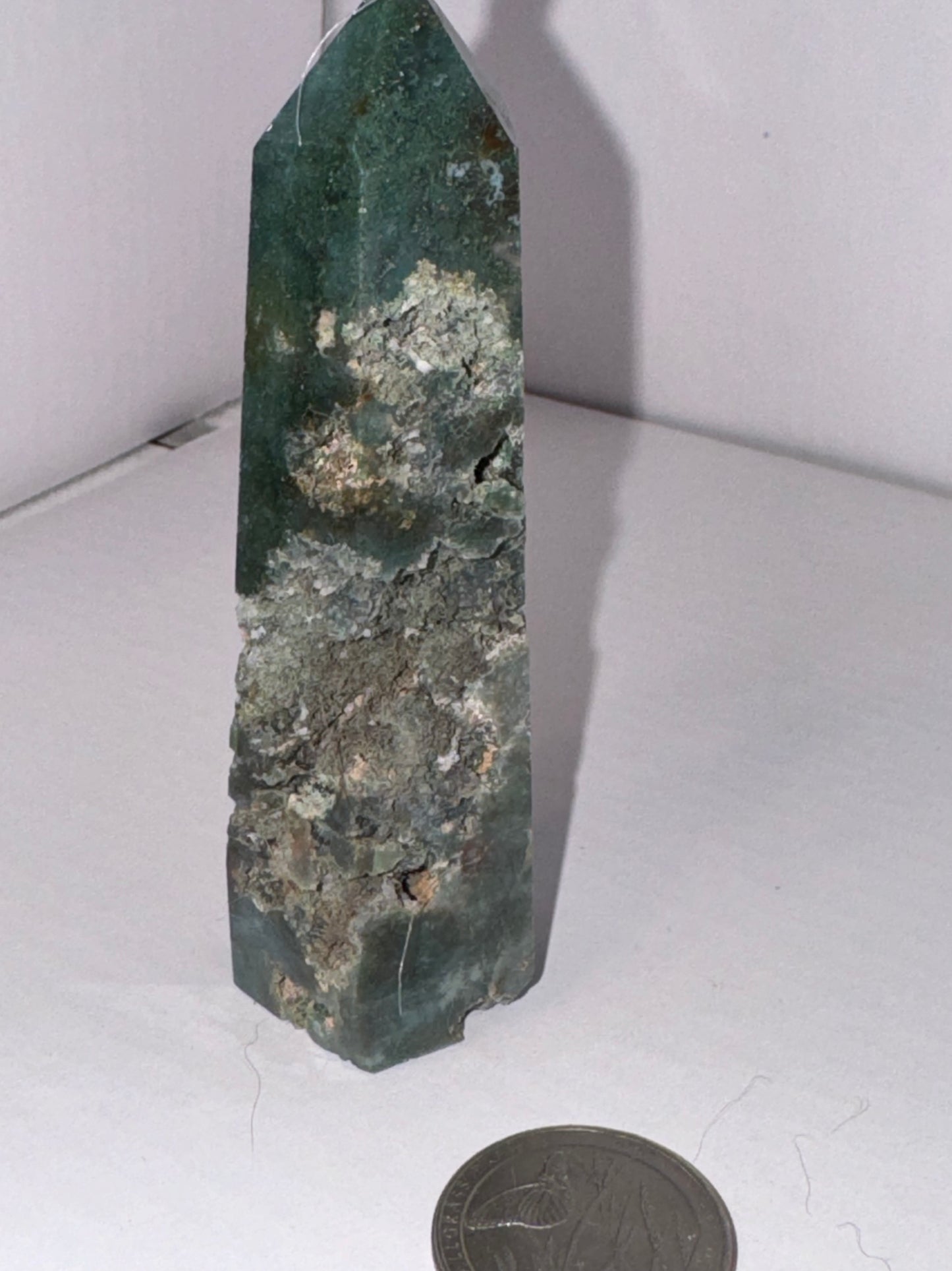 MOSS AGATE TOWER towers-abundance, growth, emotional healing