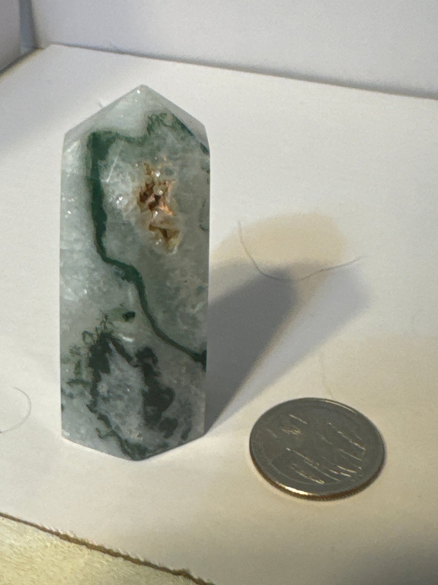 MOSS AGATE TOWER towers-abundance, growth, emotional healing