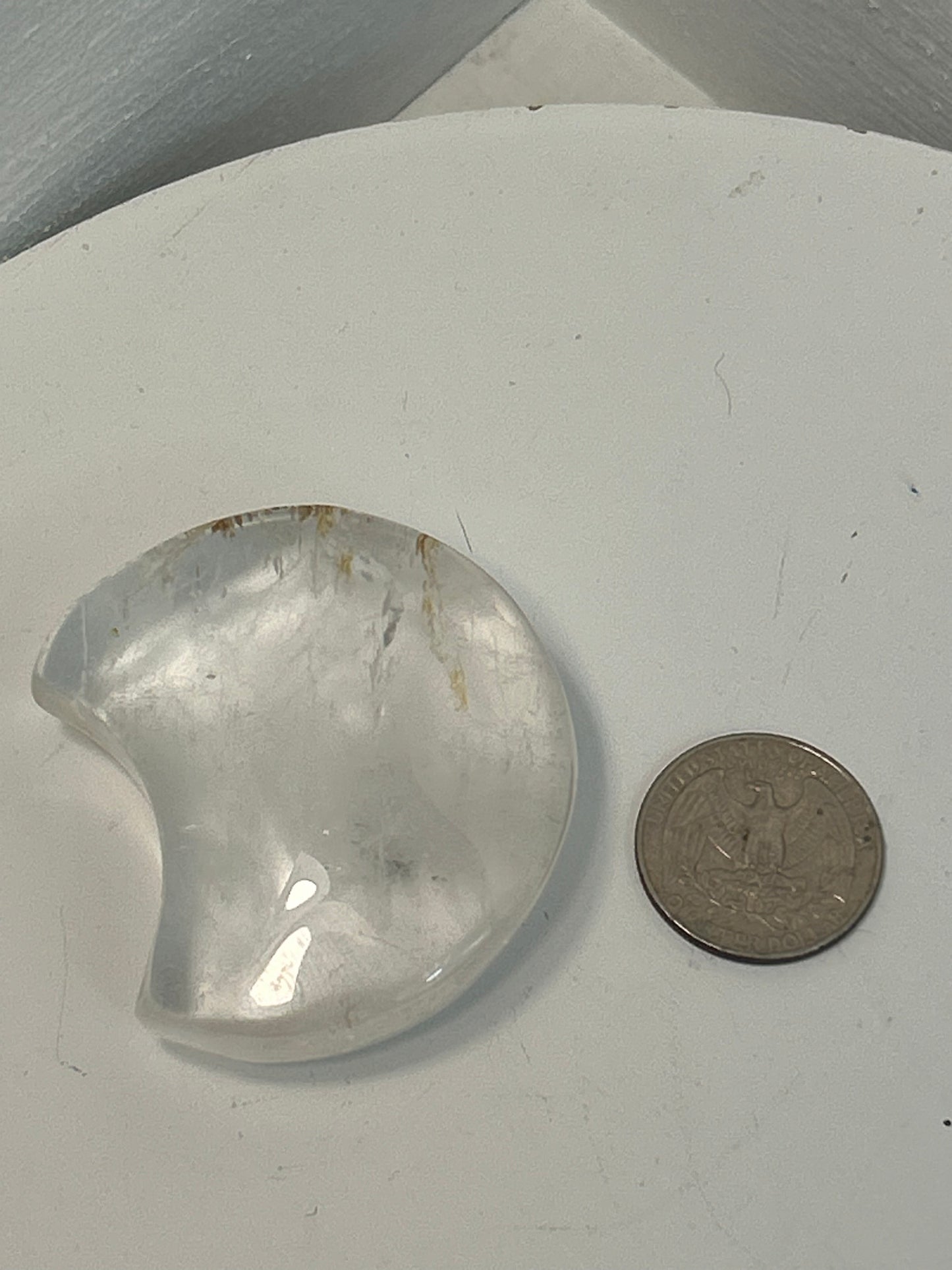 CLEAR QUARTZ MOON-Clarity, Amplification, Intuition