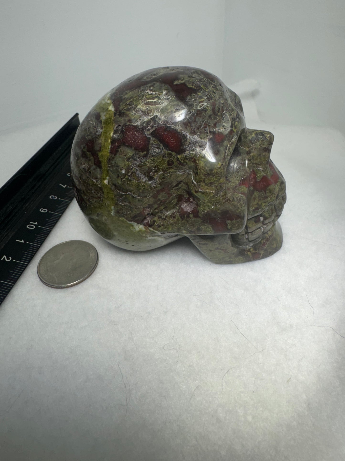 AFRICAN BLOODSTONE SKULL-abundance, protection, inner strenght