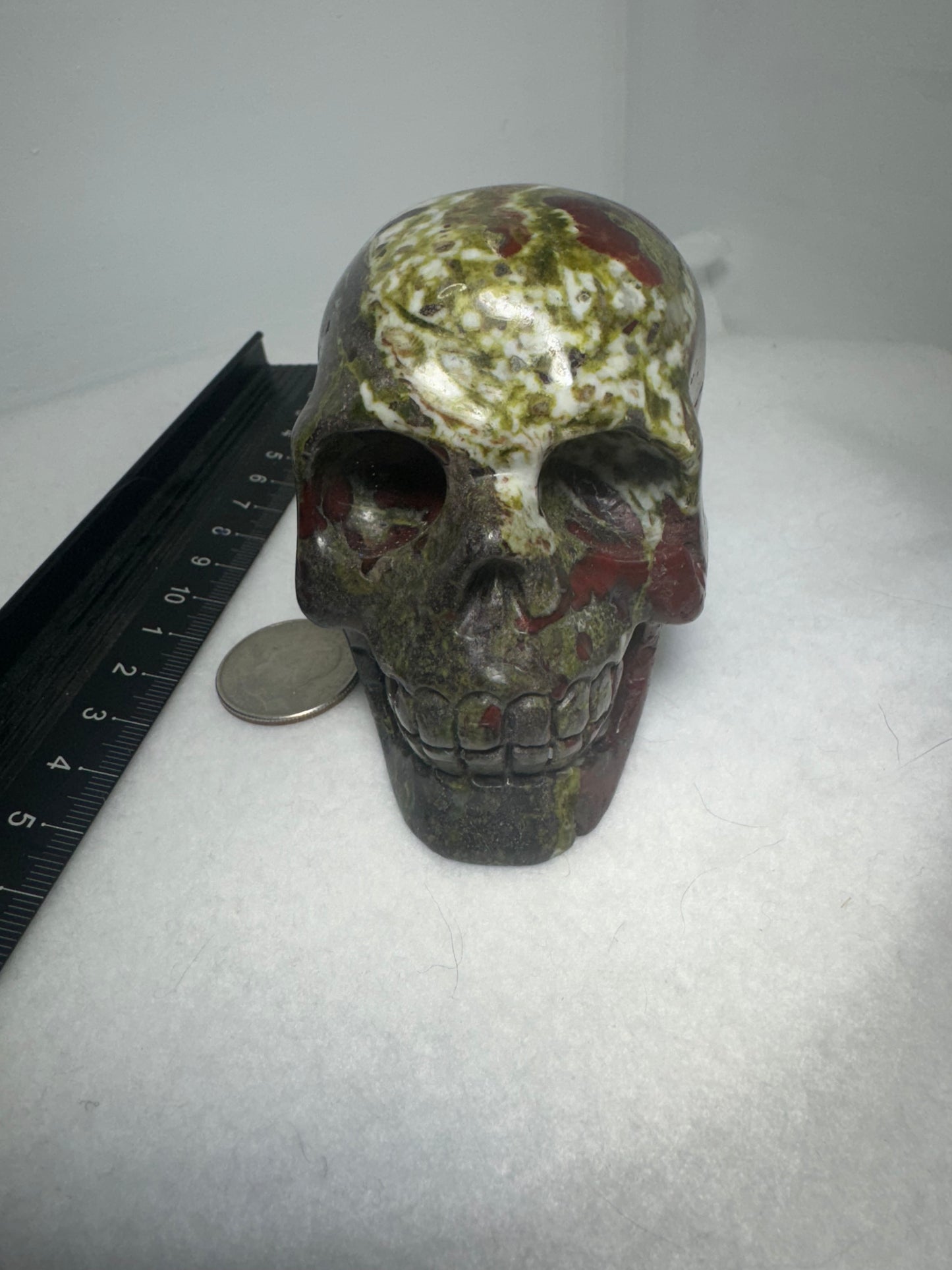 AFRICAN BLOODSTONE SKULL-abundance, protection, inner strenght