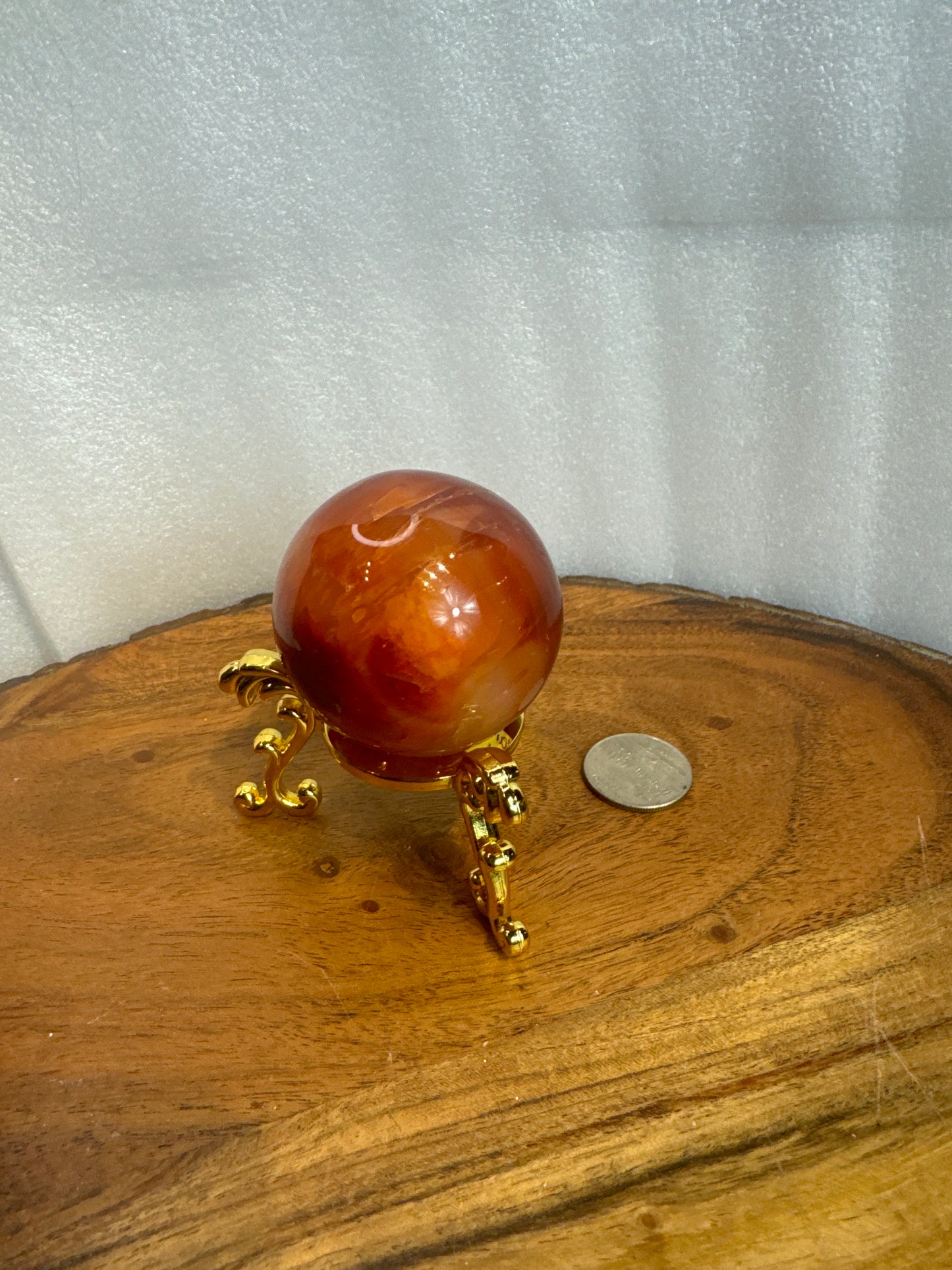 CARNELIAN SPHERE-vitality, courage, creativity