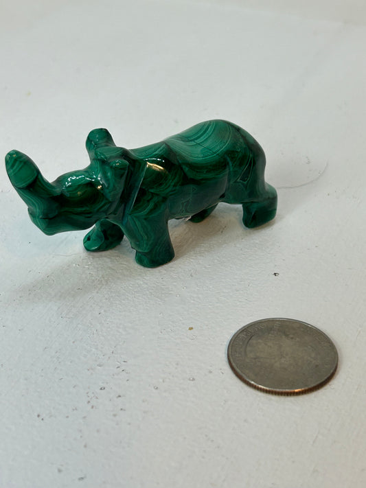 MALACHITE RHINO-Strength, Protection, Determination