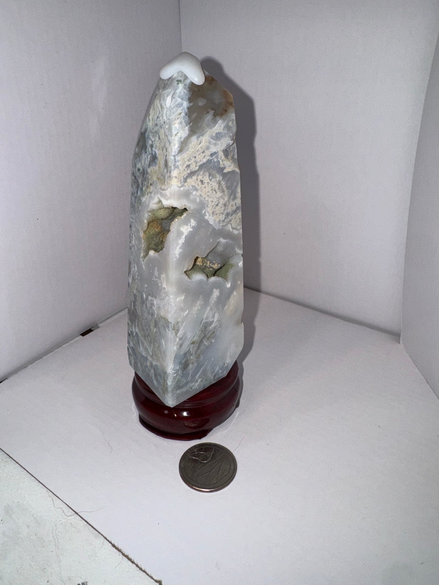 MOSS AGATE TOWER towers-abundance, growth, emotional healing
