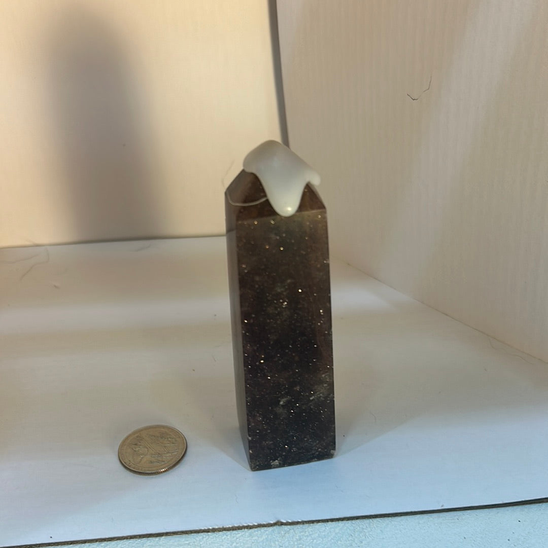 PURPLE MICA TOWER-Spiritual Protection, Intuition, and Clarity