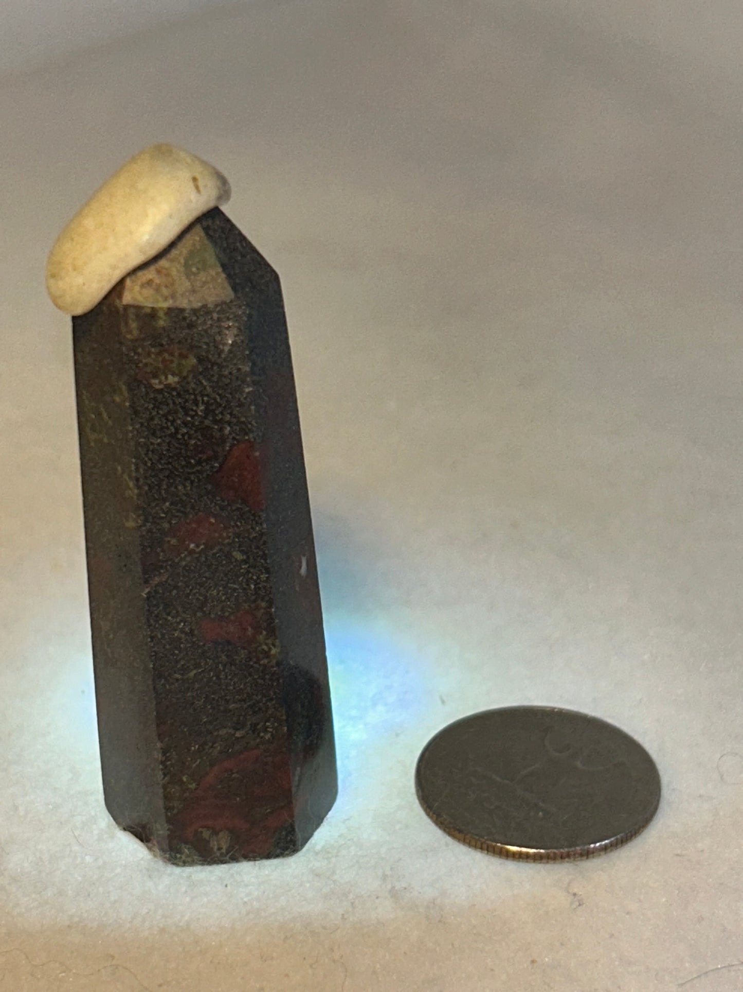 AFRICAN BLOODSTONE TOWER-abundance courage, protection