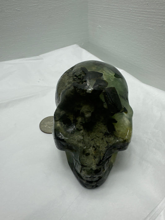 PREHNITE SKULL-Healing, Protection, Inner Peace