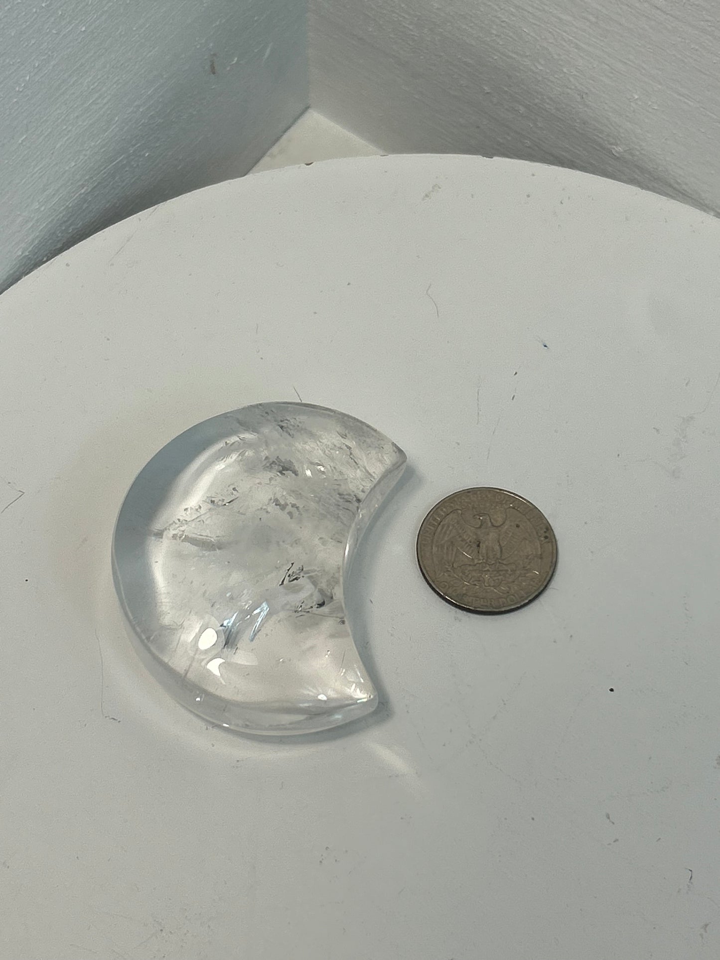 CLEAR QUARTZ MOON-Clarity, Amplification, Intuition